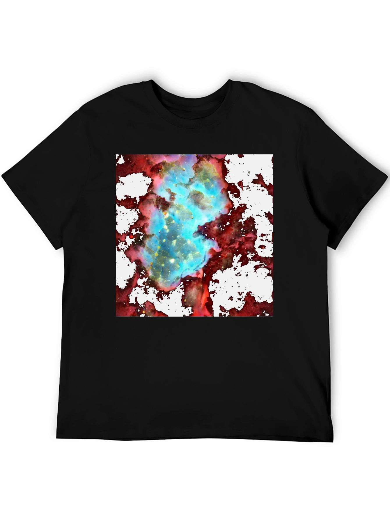 Nebula Print Black T-Shirt