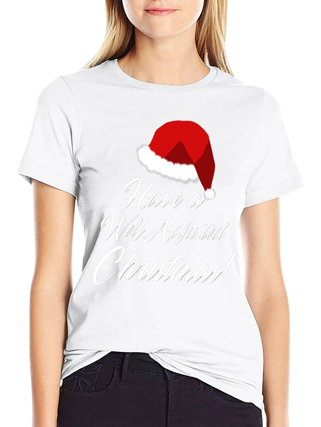 Funny Christmas T-Shirt Well Adjusted Holiday Tee