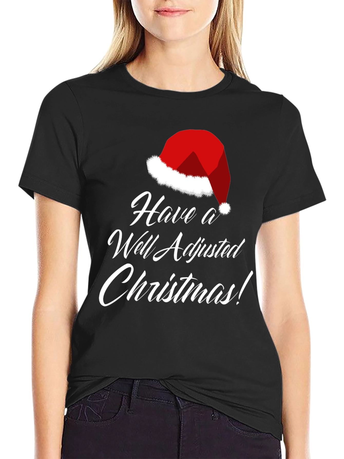 Funny Christmas T-Shirt Well Adjusted Holiday Tee