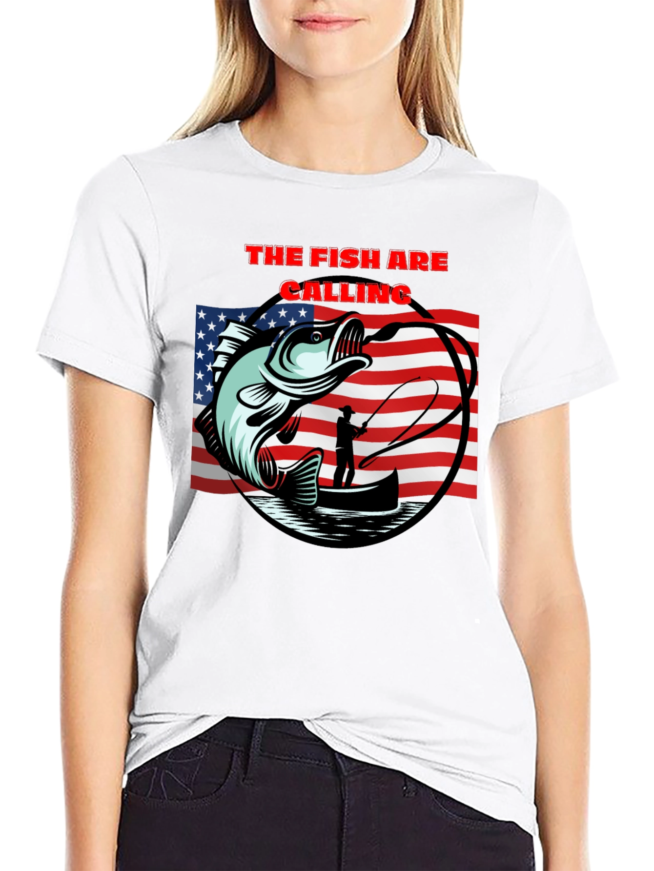 The Fish Are Calling Black T-Shirt