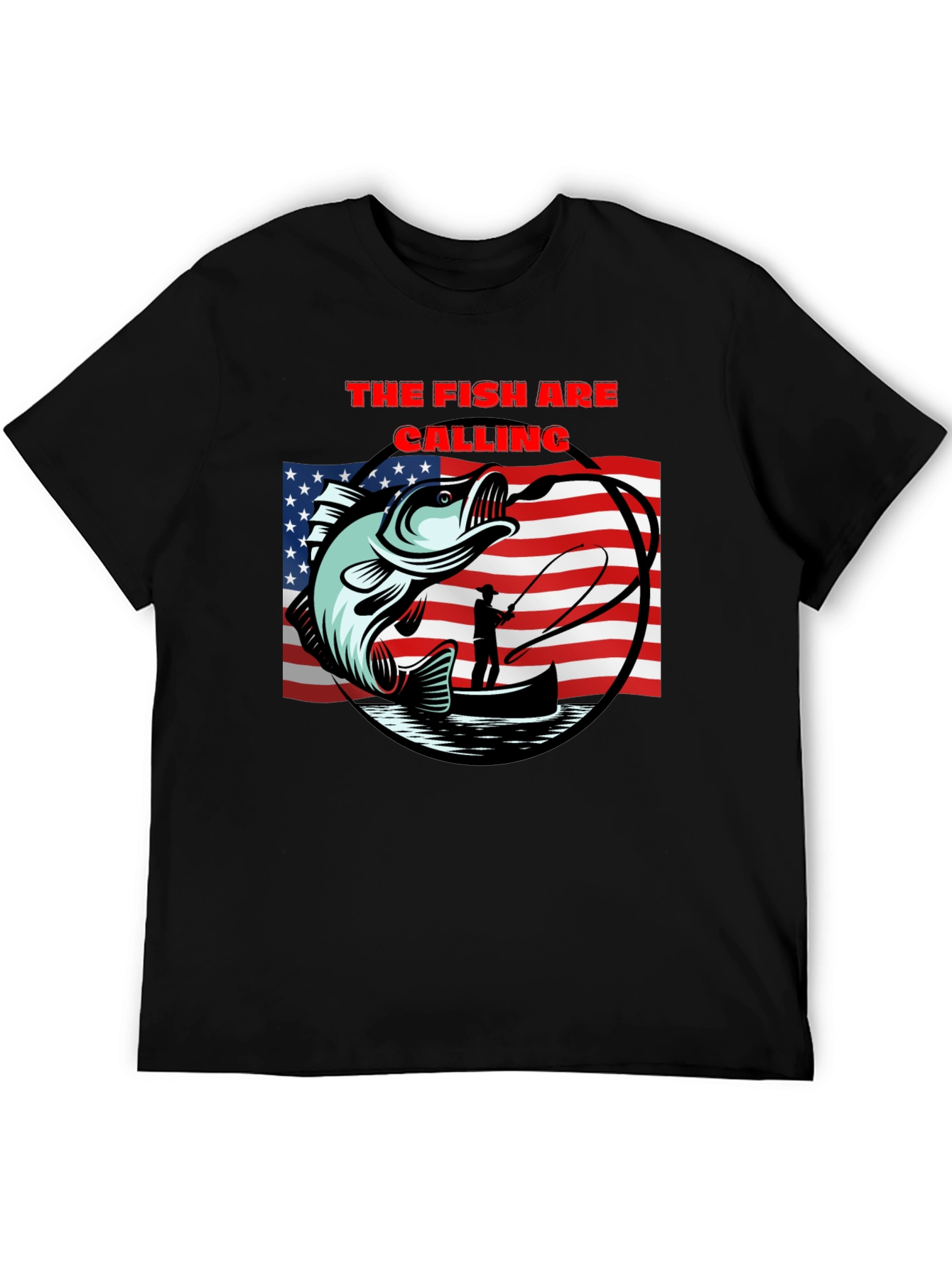 The Fish Are Calling Black T-Shirt