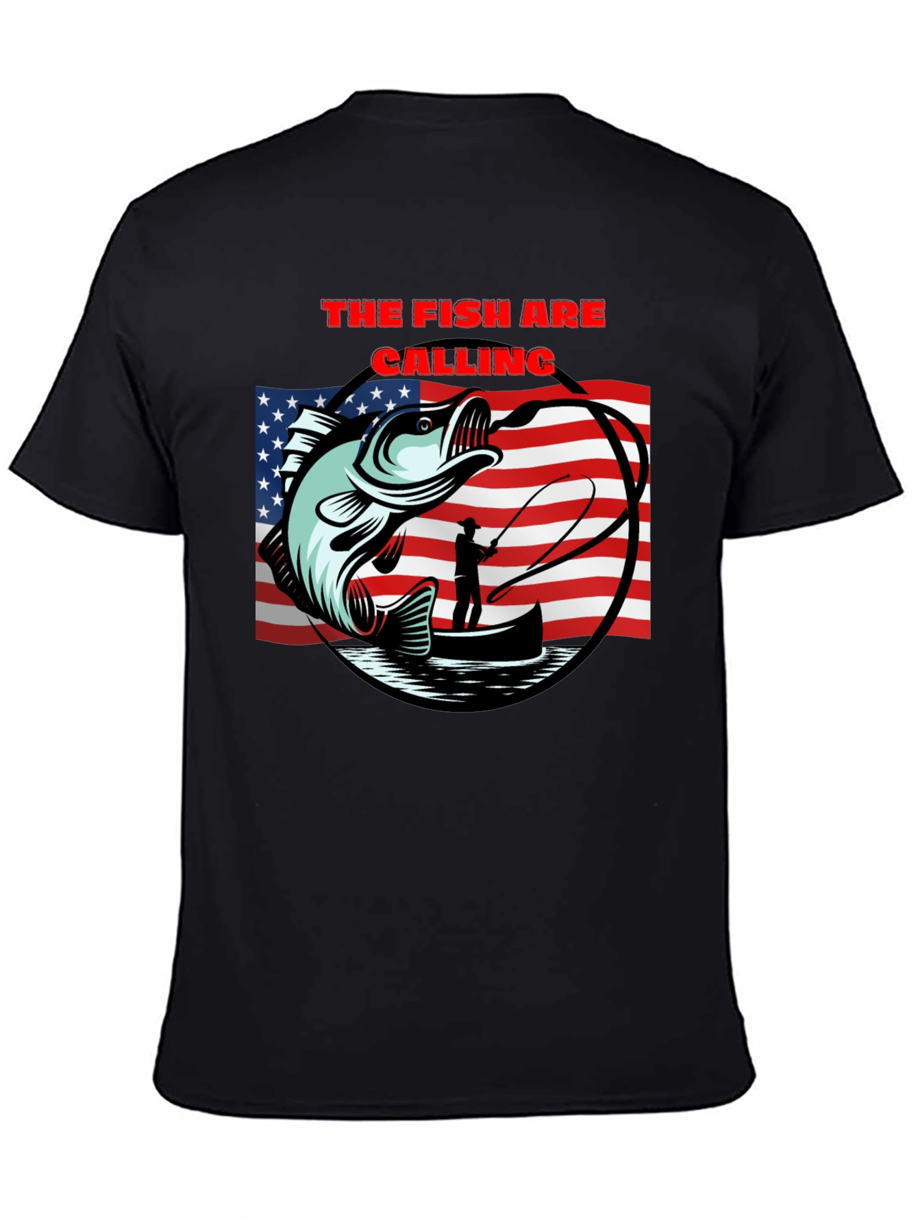The Fish Are Calling Black T-Shirt