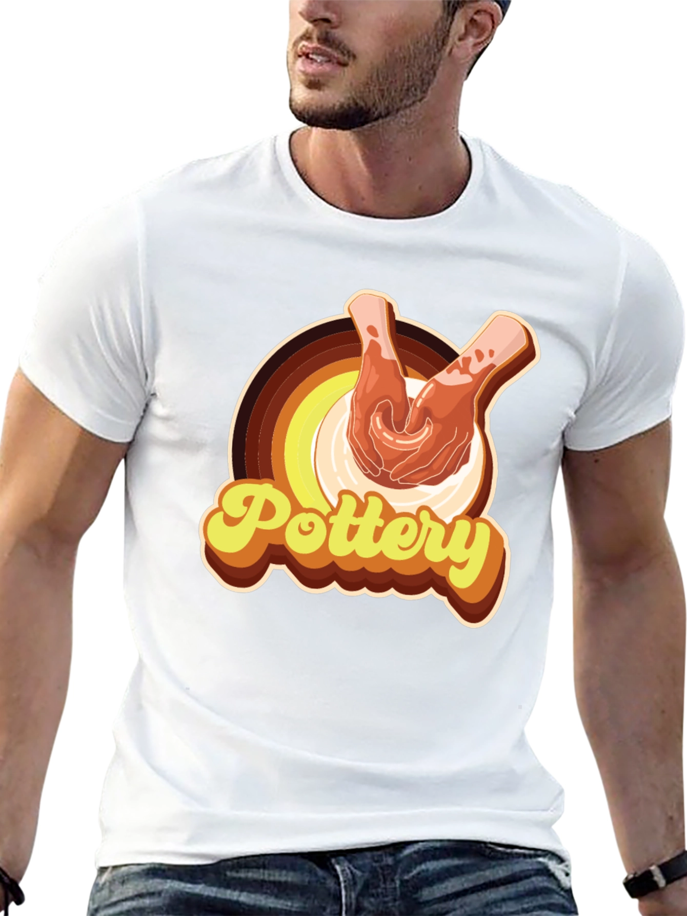 Retro Pottery Graphic T-Shirt
