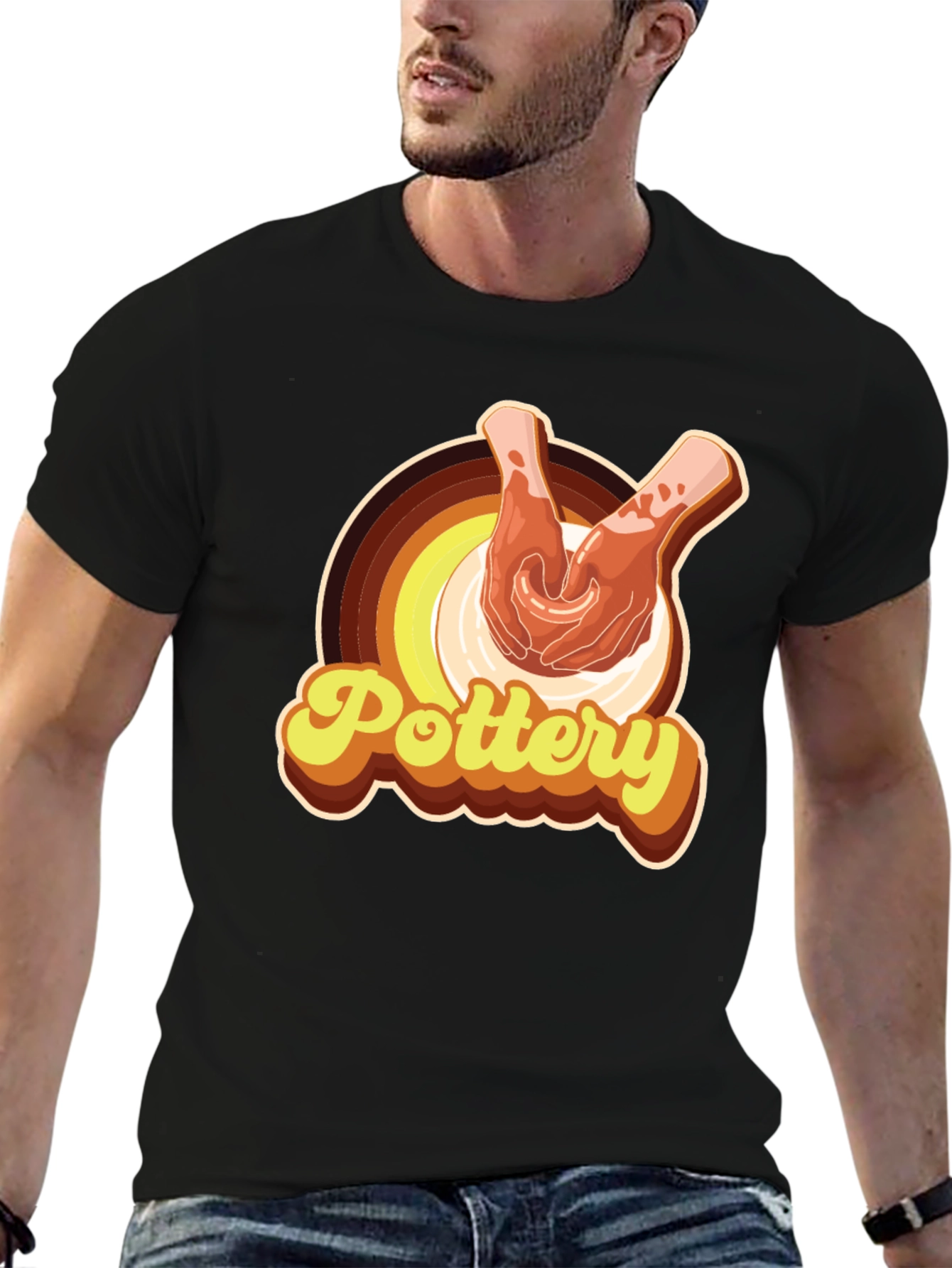 Retro Pottery Graphic T-Shirt