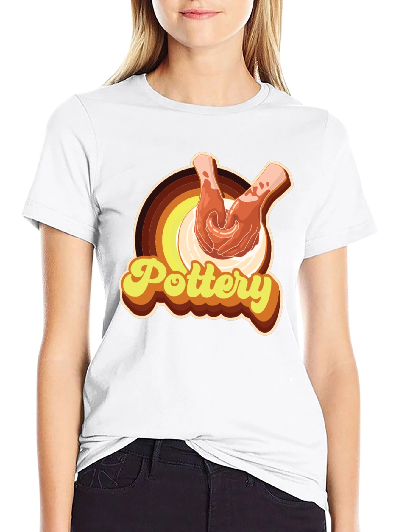 Retro Pottery Graphic T-Shirt