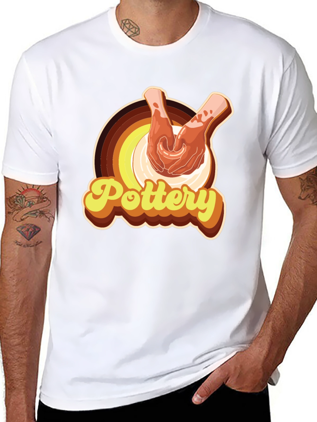 Retro Pottery Graphic T-Shirt