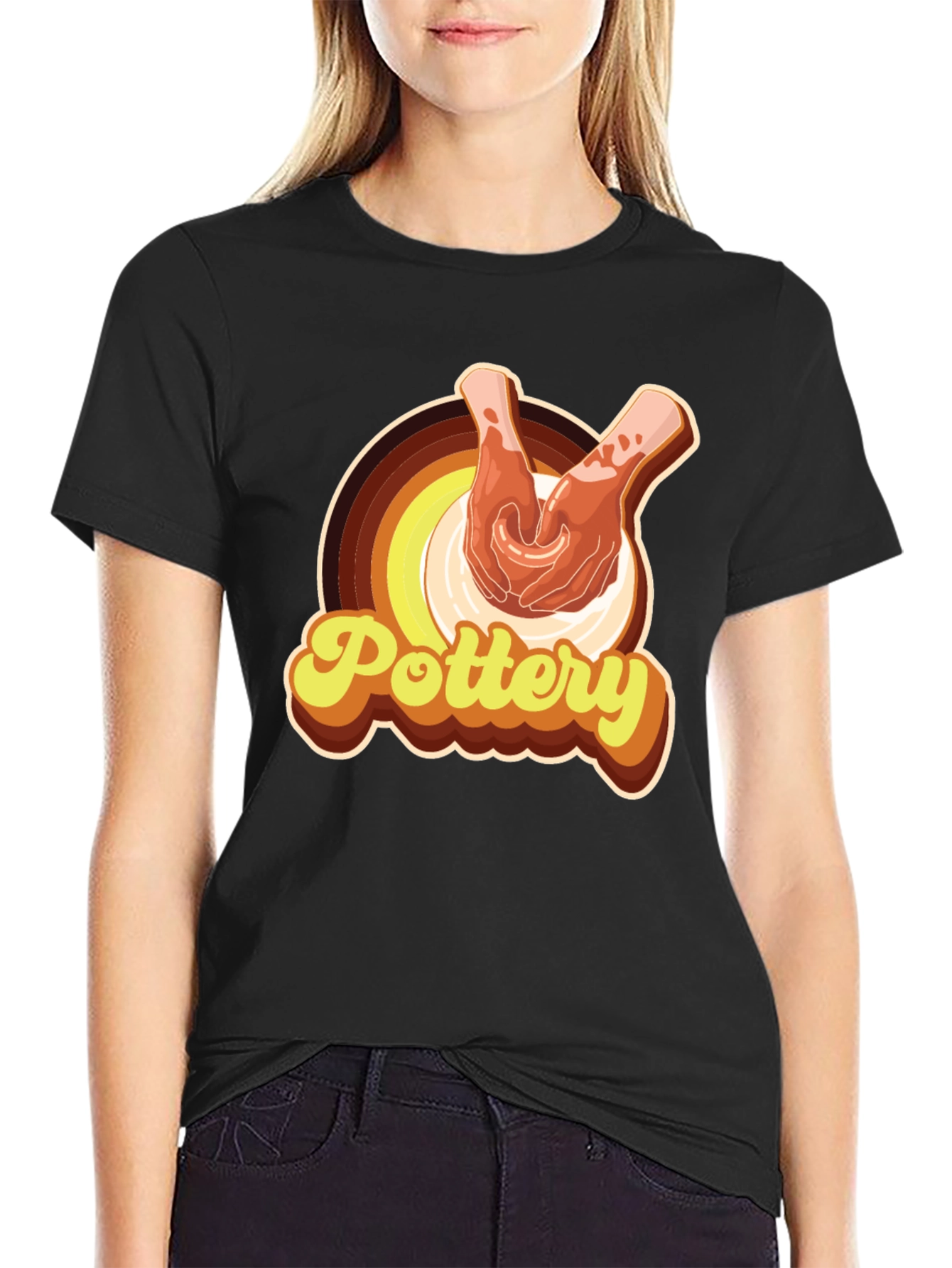 Retro Pottery Graphic T-Shirt