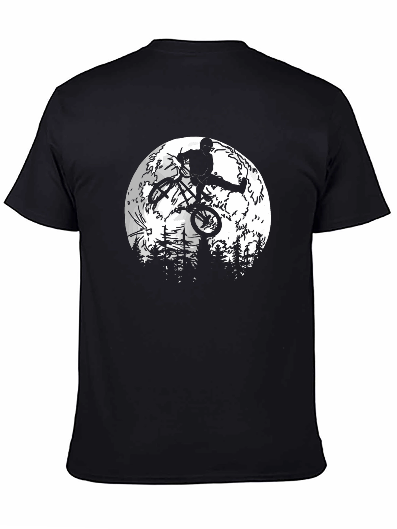 BMX Rider Moon Graphic T-Shirt