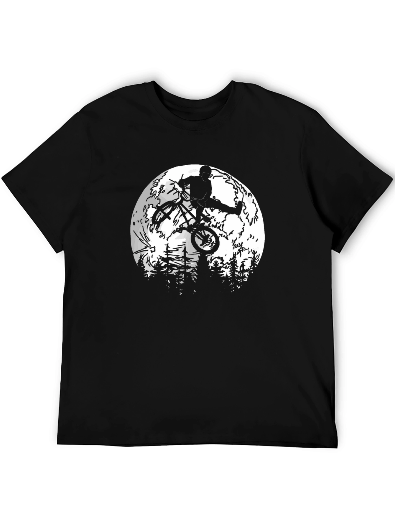 BMX Rider Moon Graphic T-Shirt