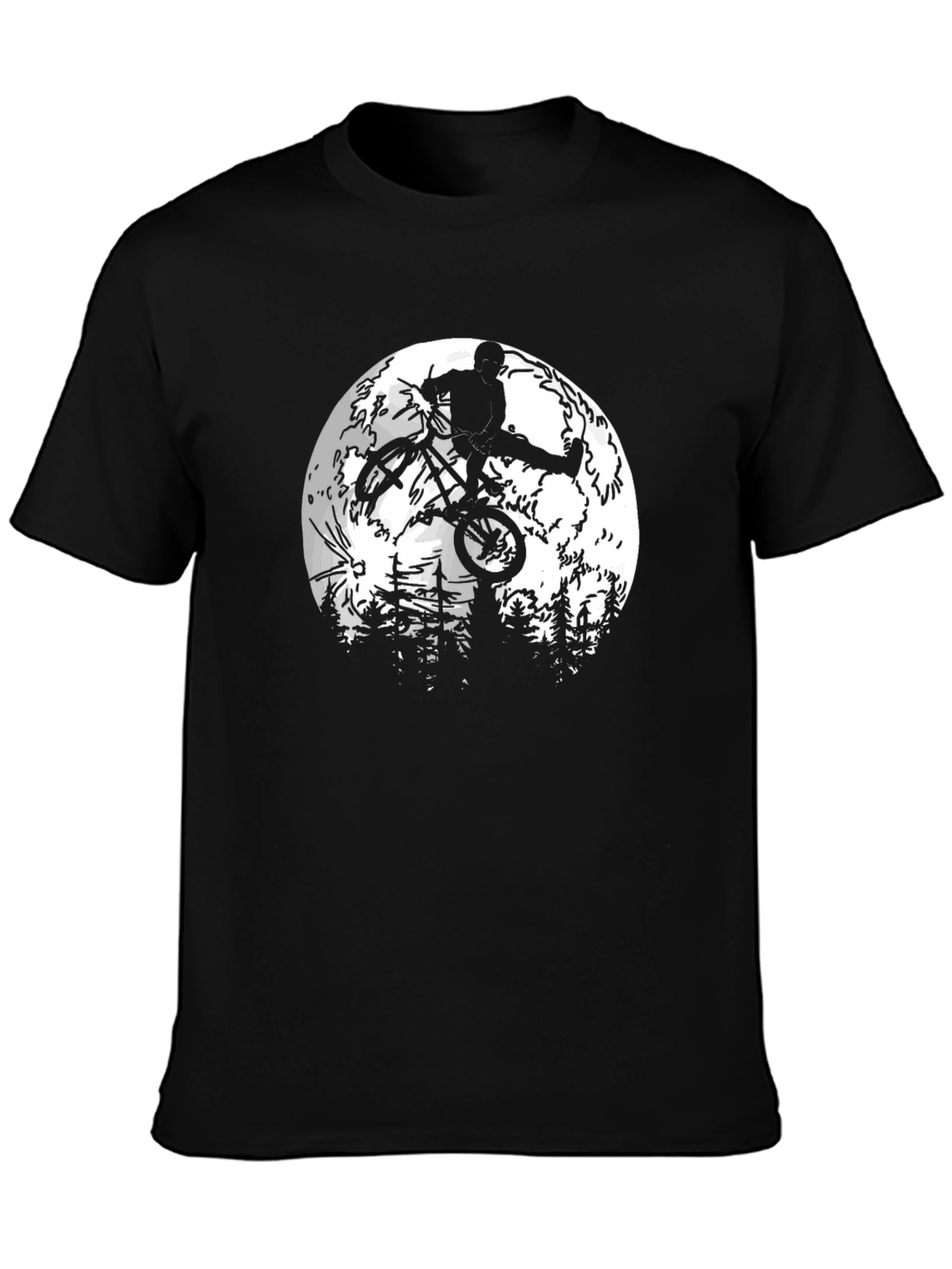 BMX Rider Moon Graphic T-Shirt