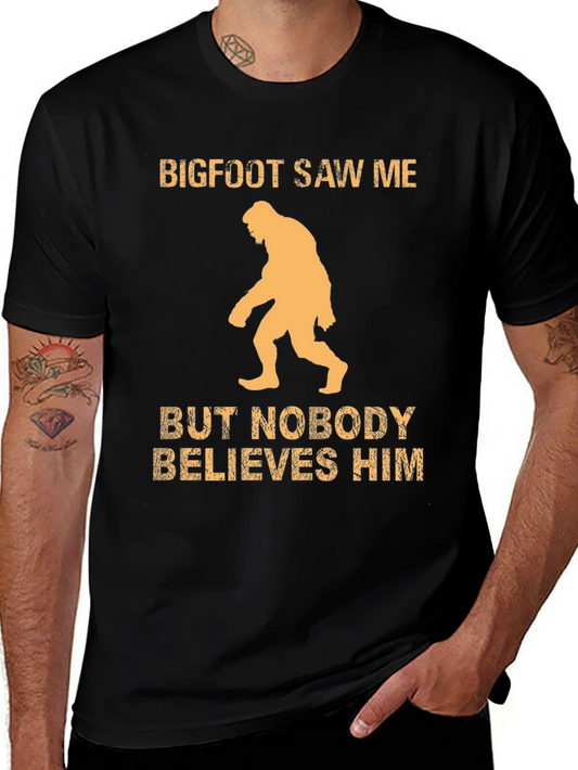 Bigfoot Saw Me Mens Graphic Tee