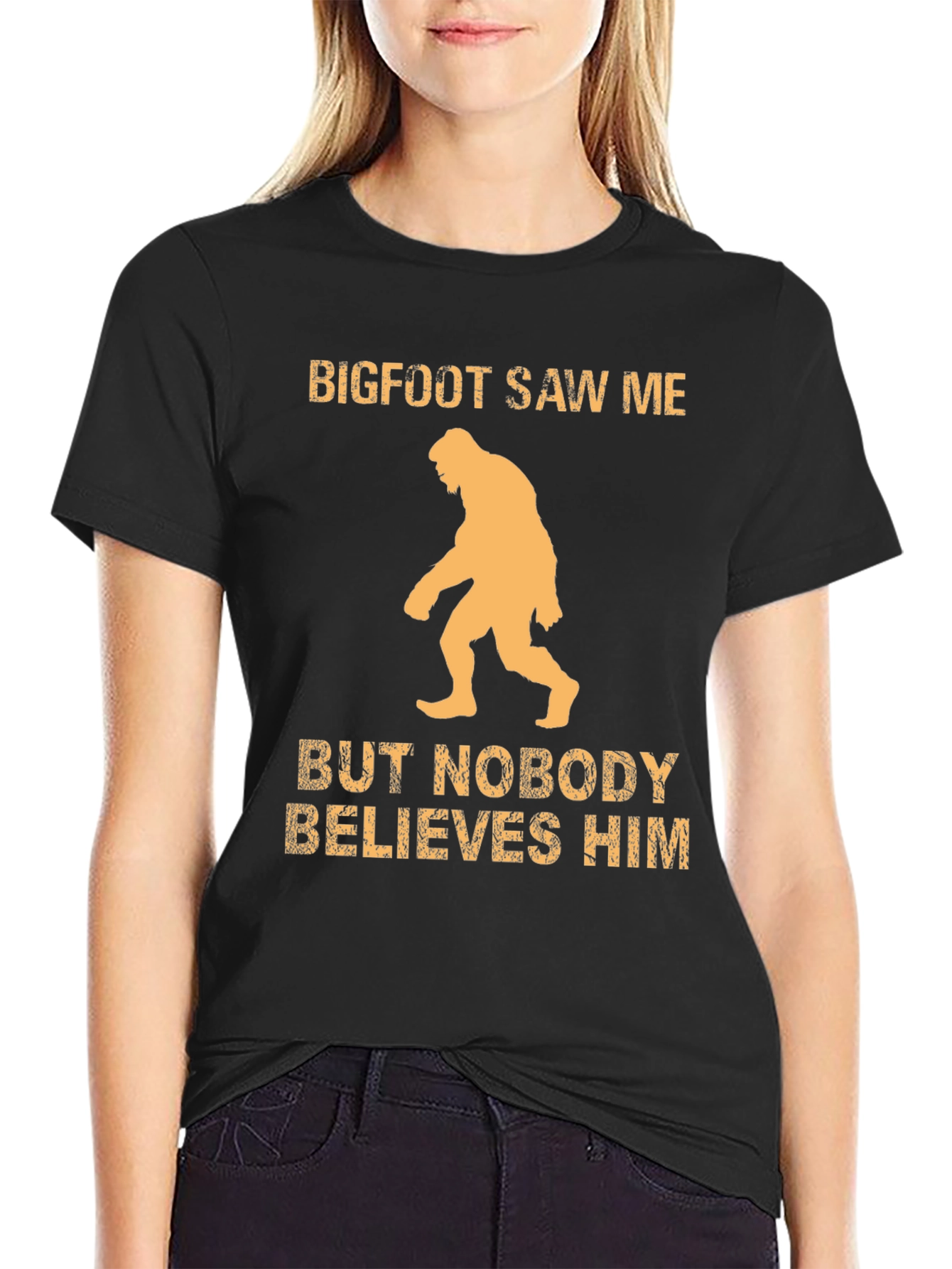 Bigfoot Saw Me Mens Graphic Tee