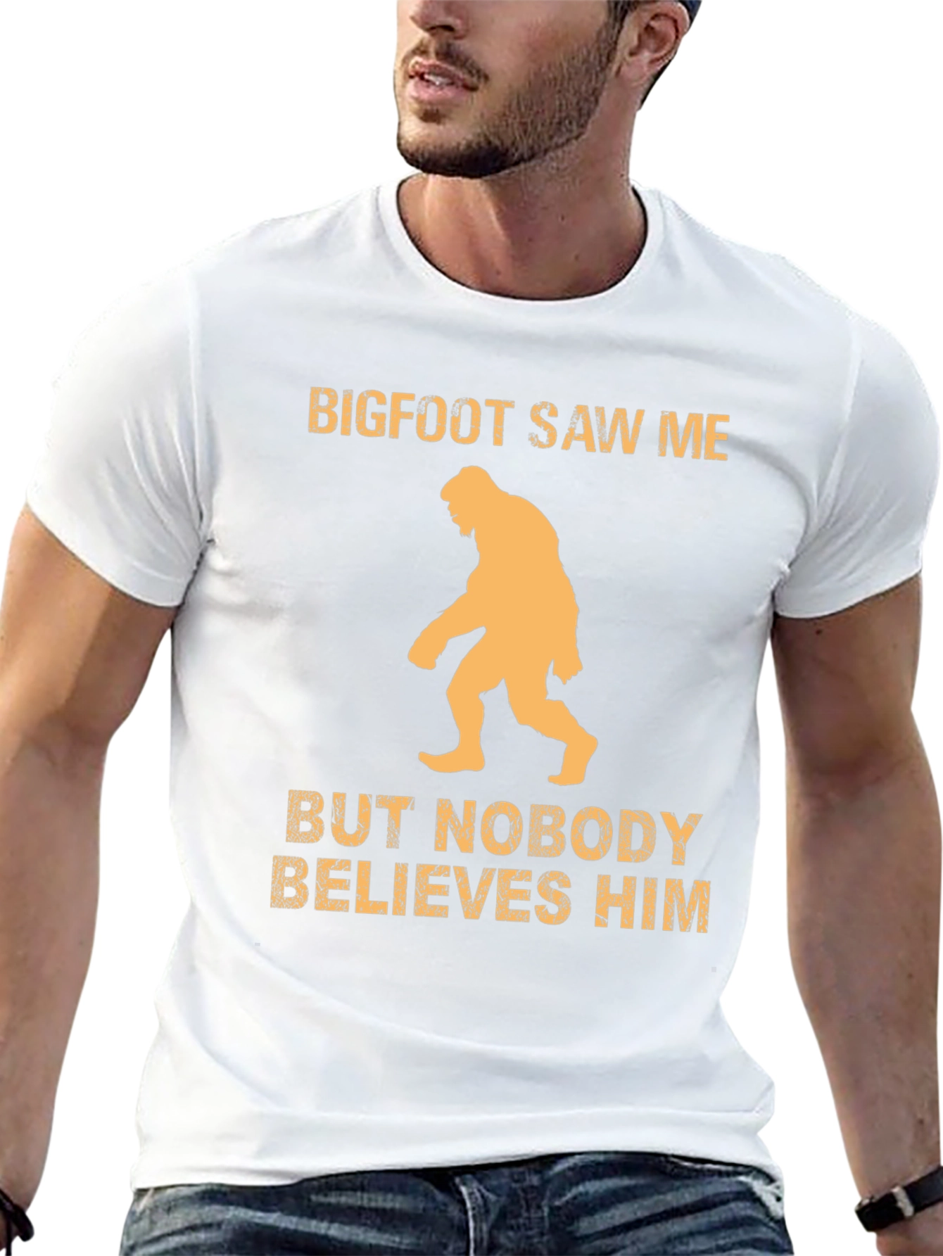 Bigfoot Saw Me Mens Graphic Tee