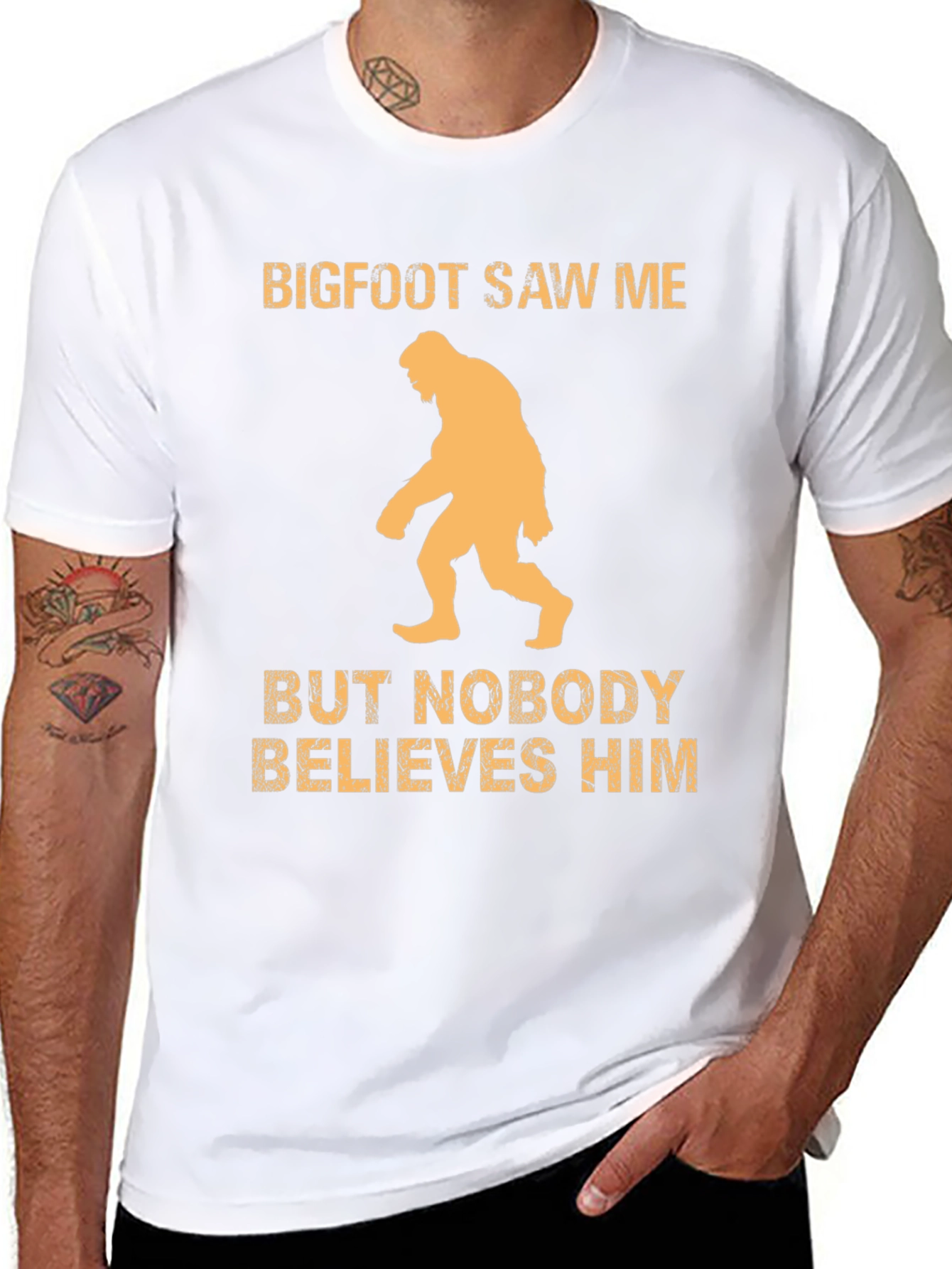 Bigfoot Saw Me Mens Graphic Tee