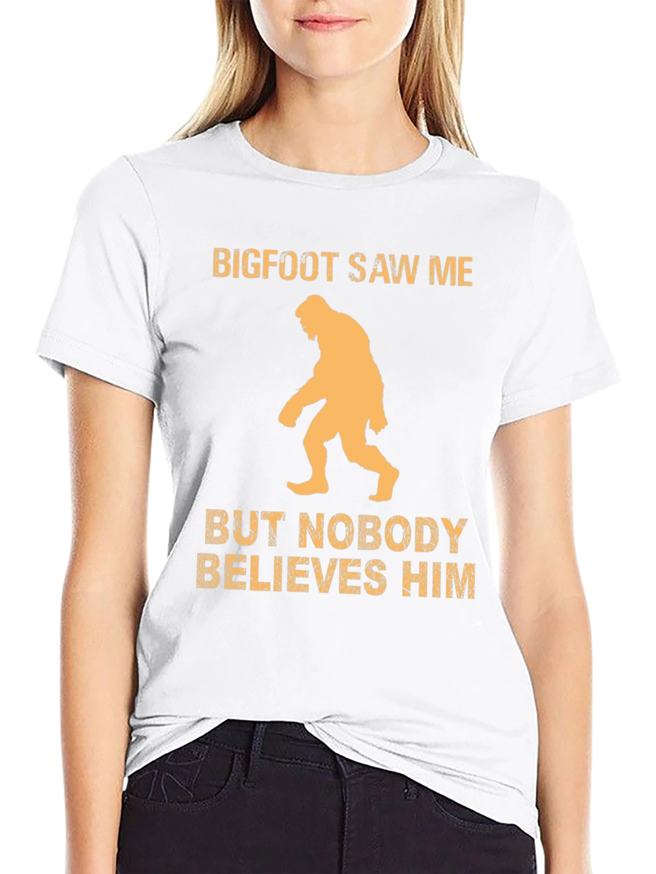 Bigfoot Saw Me Mens Graphic Tee