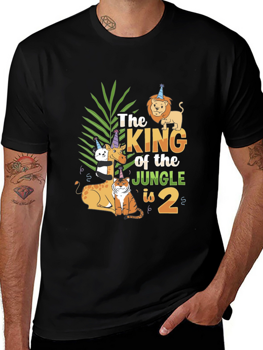 Jungle King Birthday T-Shirt Animal Theme