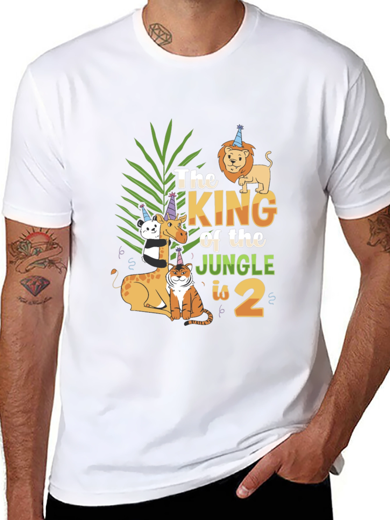 Jungle King Birthday T-Shirt Animal Theme
