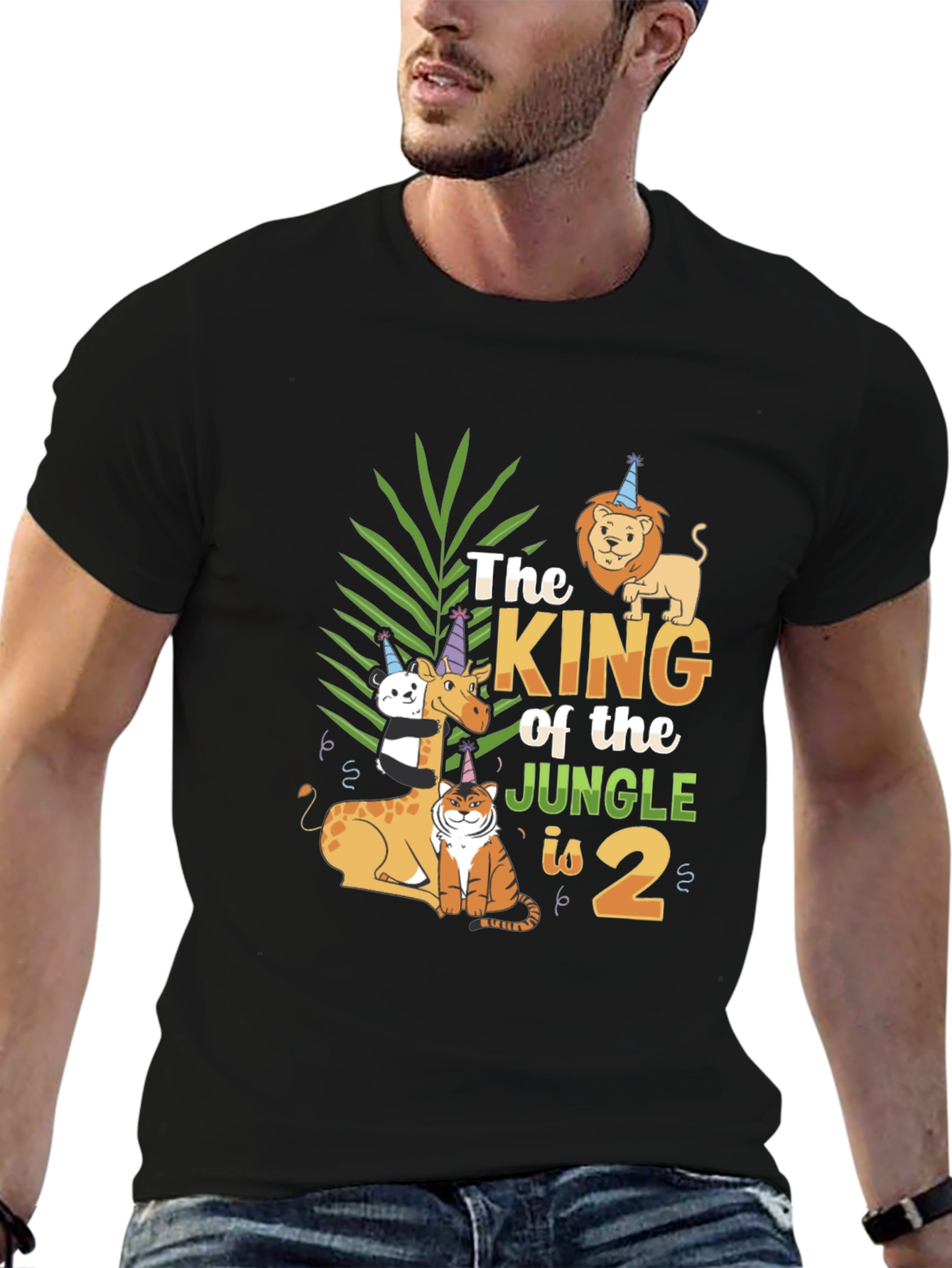 Jungle King Birthday T-Shirt Animal Theme