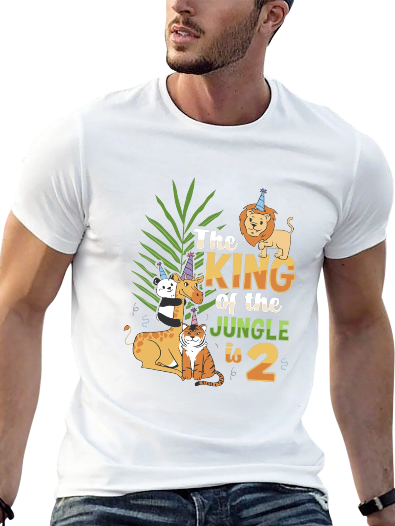 Jungle King Birthday T-Shirt Animal Theme