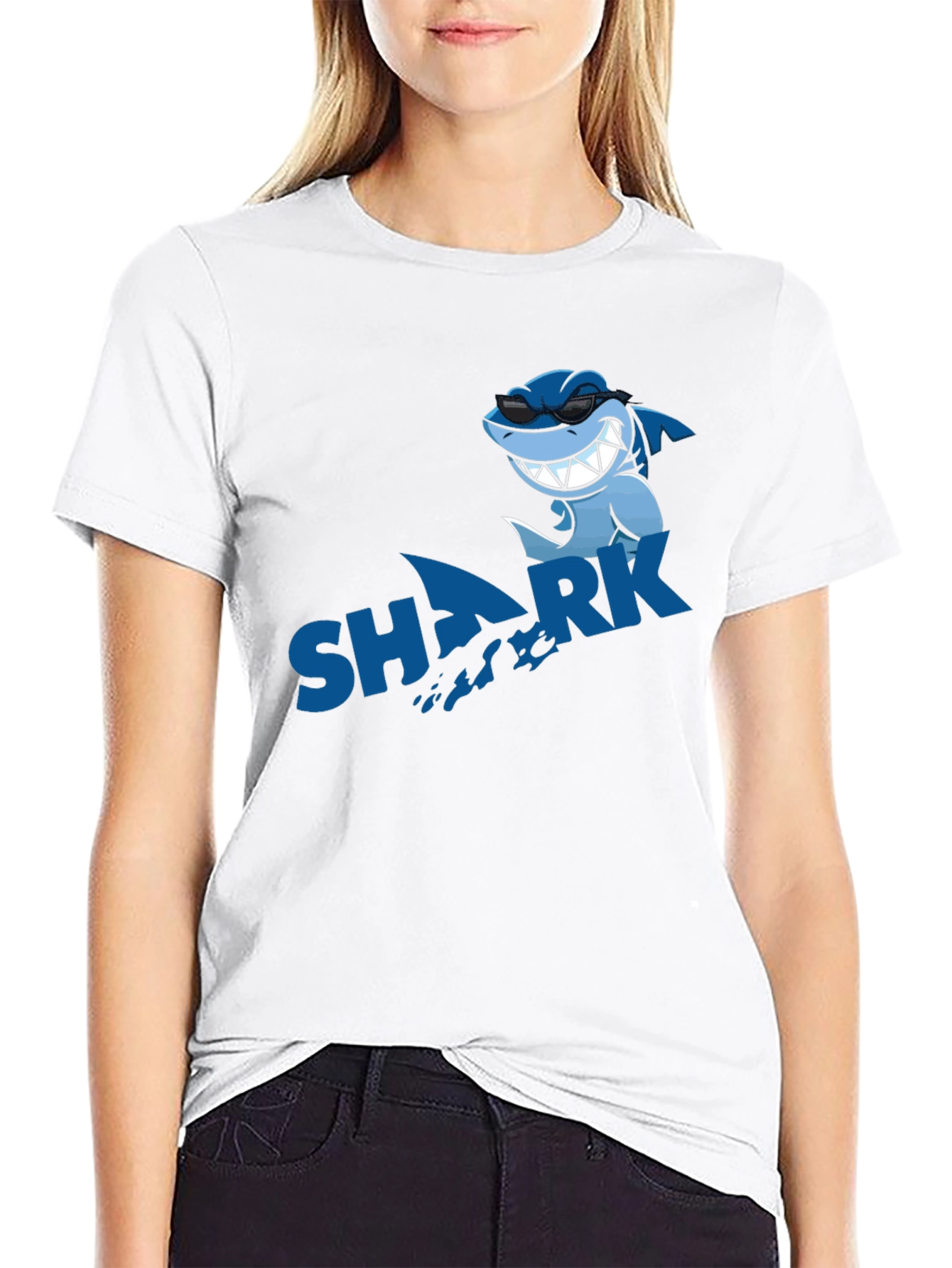 Cool Shark Graphic Black T-Shirt