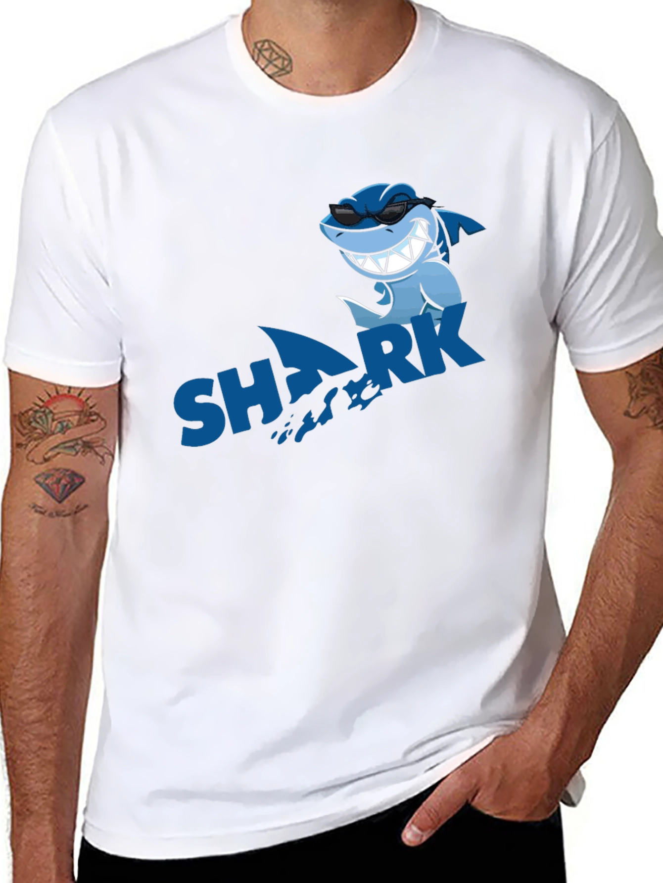 Cool Shark Graphic Black T-Shirt