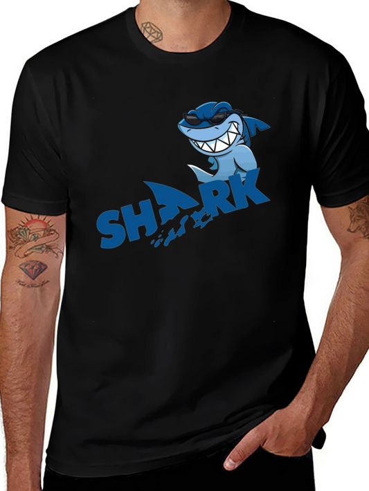 Cool Shark Graphic Black T-Shirt