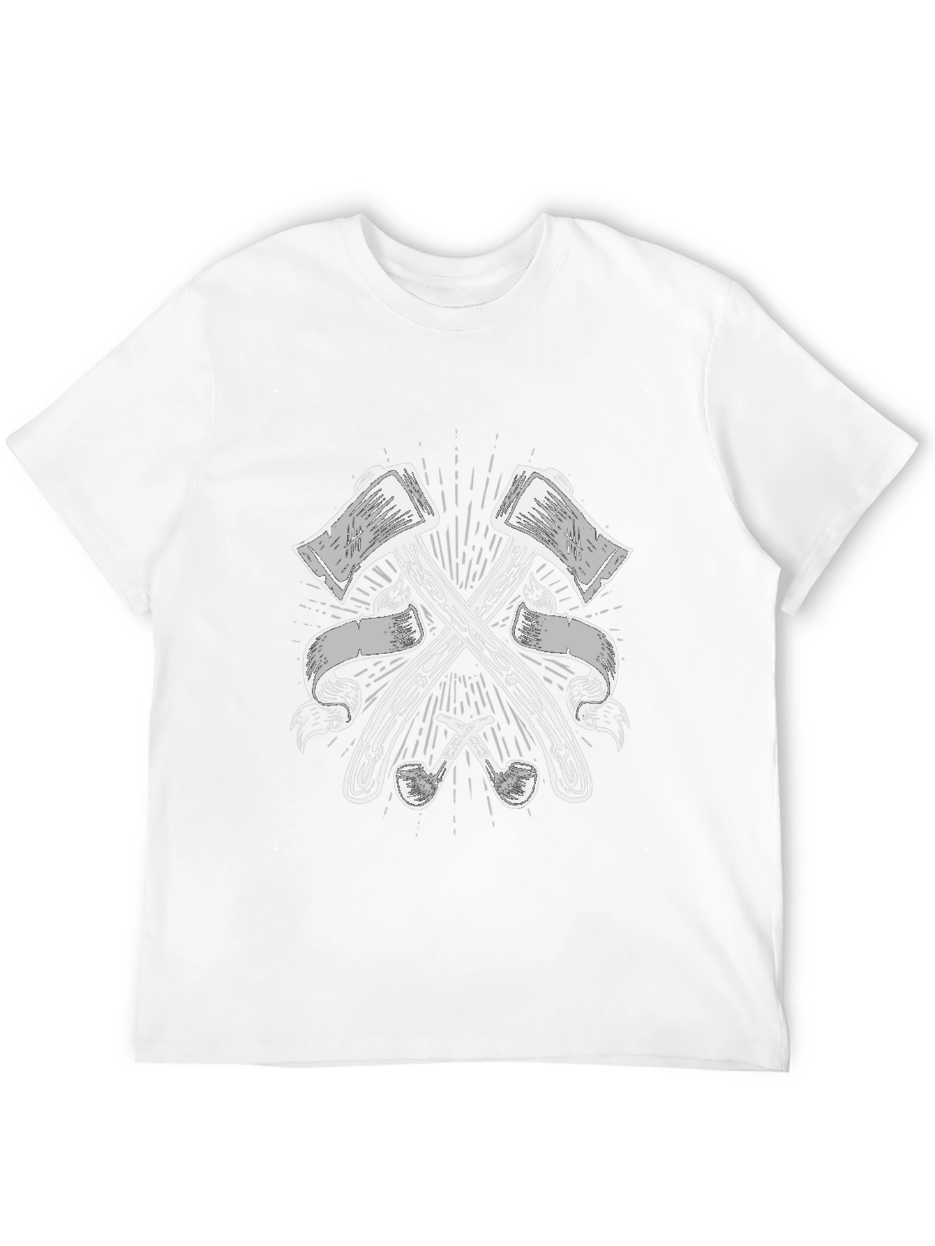 Axes & Pipes Graphic Tee - Black Cotton T-Shirt