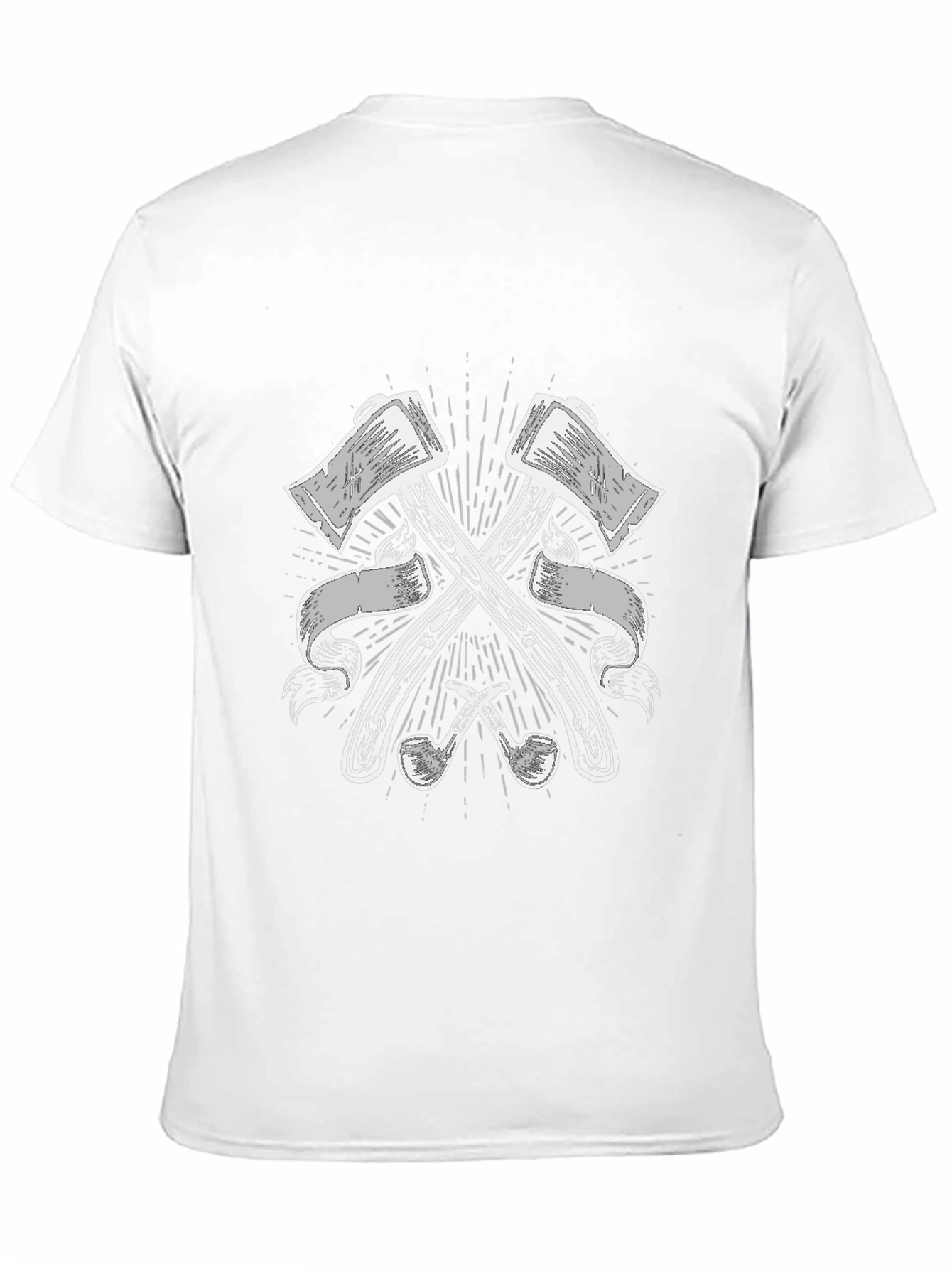 Axes & Pipes Graphic Tee - Black Cotton T-Shirt