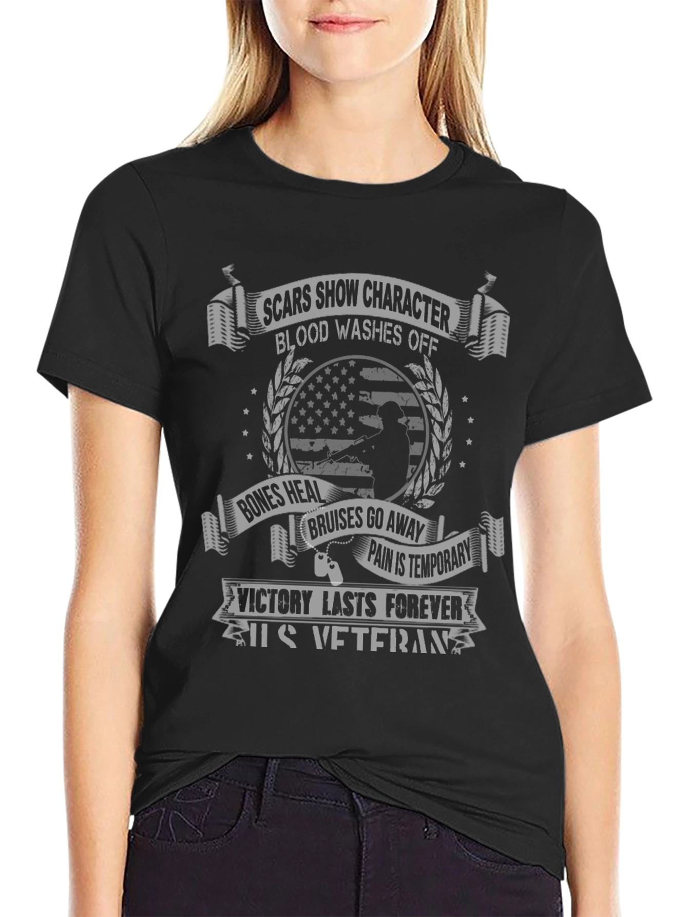 US Veteran Graphic T-Shirt - Scars Show Character