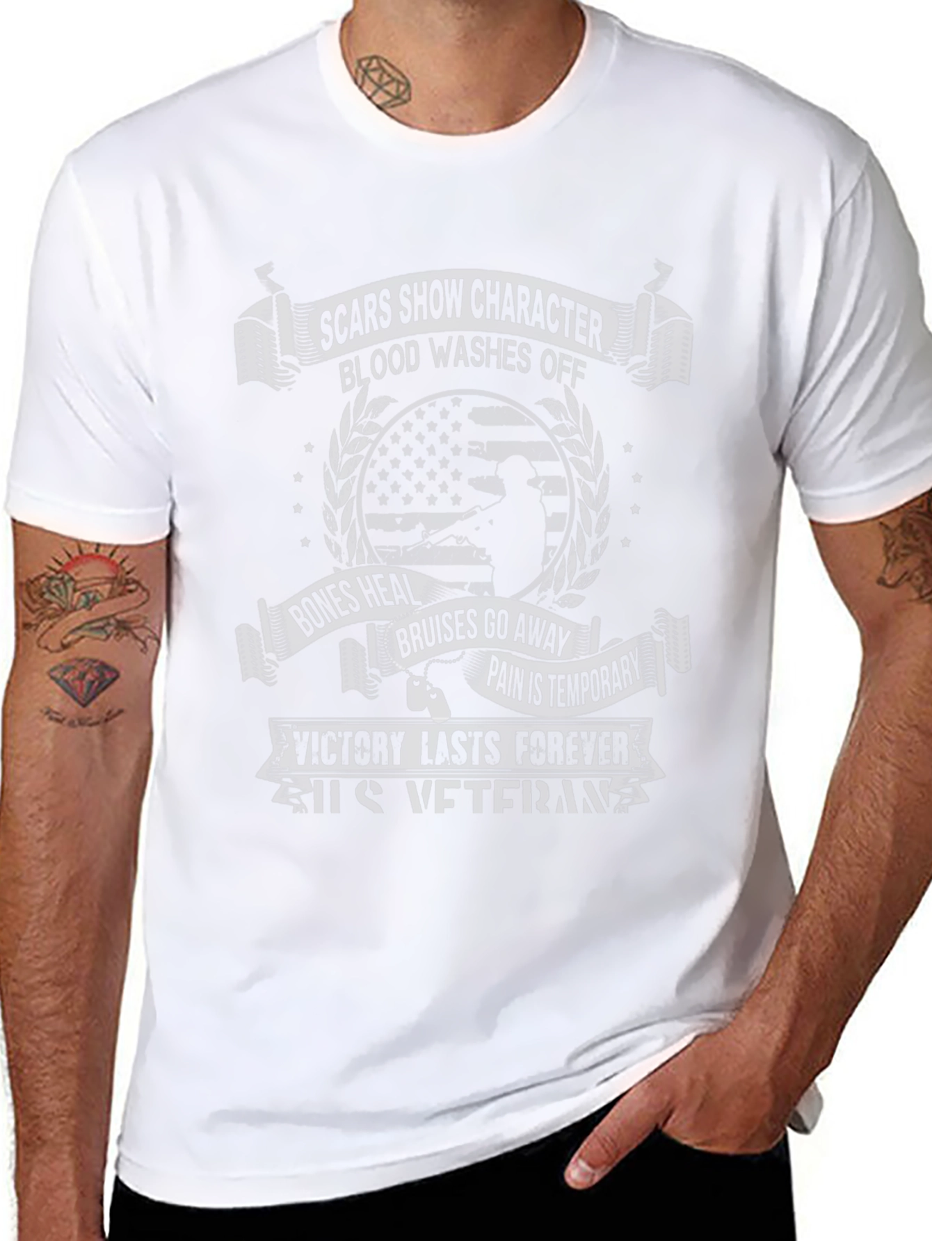 US Veteran Graphic T-Shirt - Scars Show Character