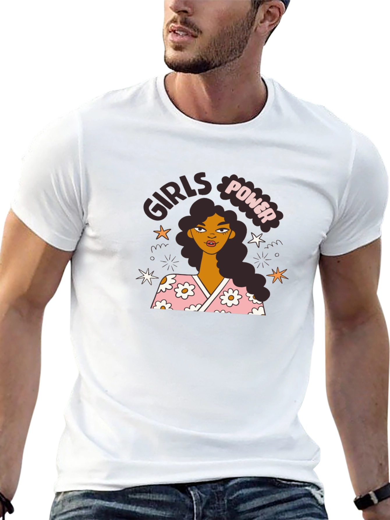 Girls Power Graphic Tee - Black Unisex T-Shirt