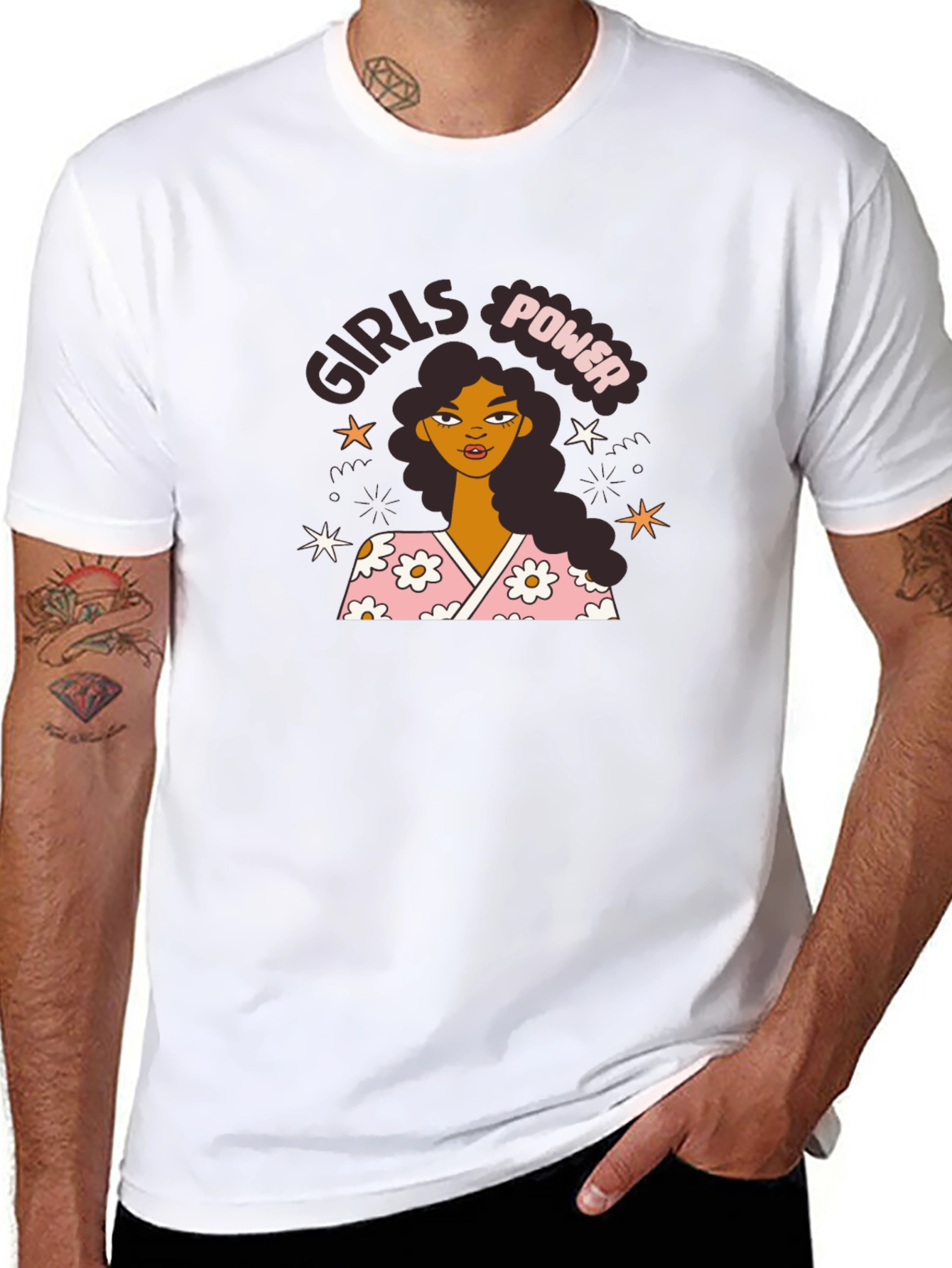 Girls Power Graphic Tee - Black Unisex T-Shirt
