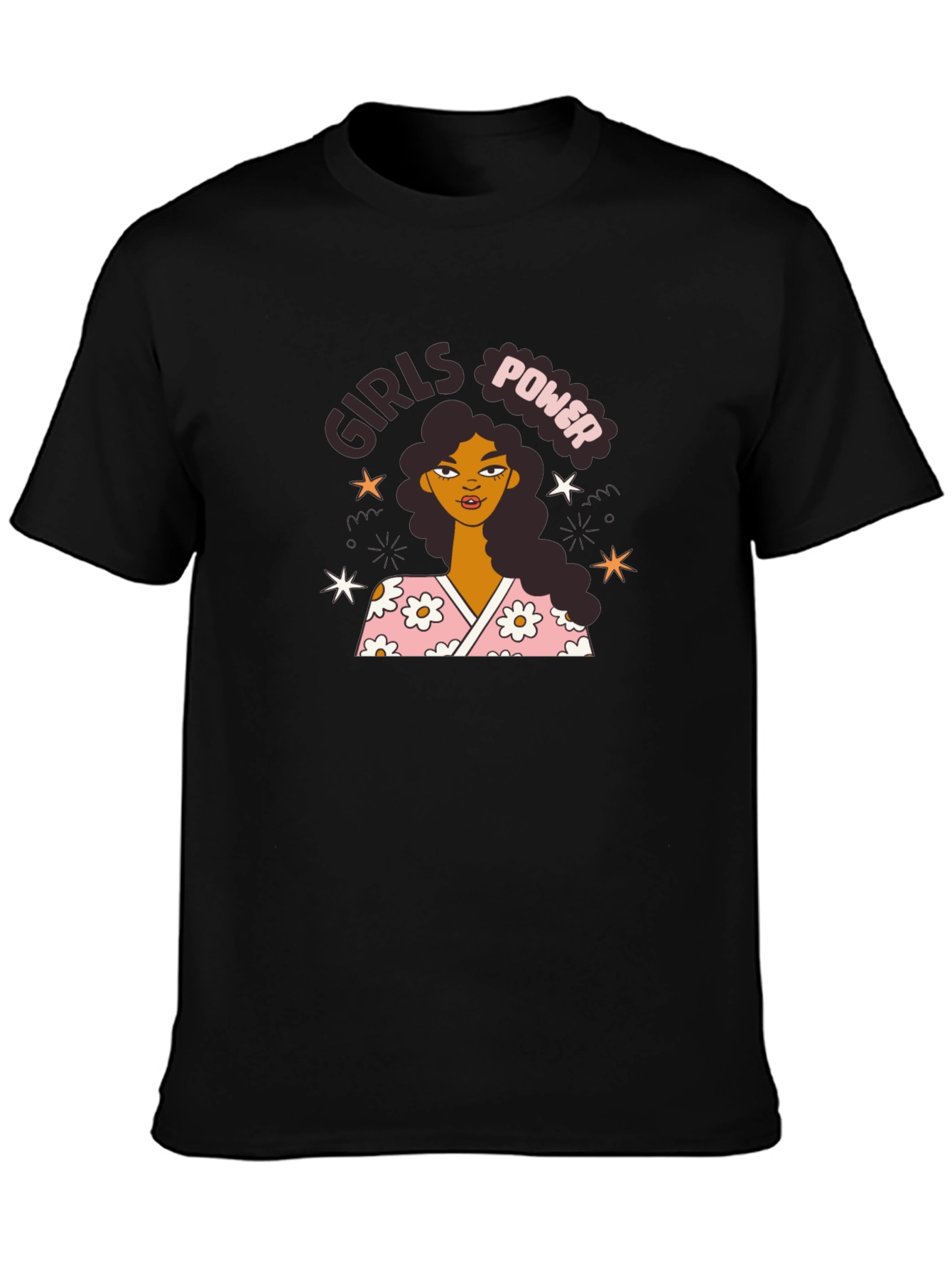 Girls Power Graphic Tee - Black Unisex T-Shirt