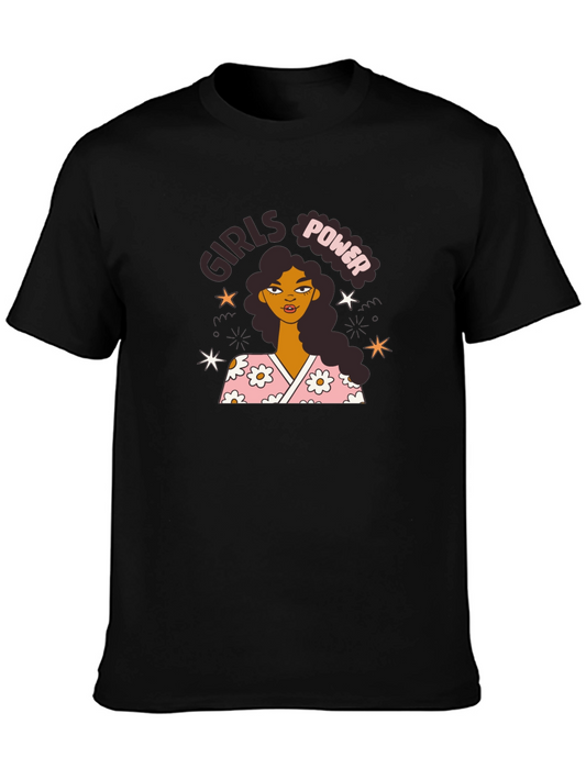 Girls Power Graphic Tee - Black Unisex T-Shirt
