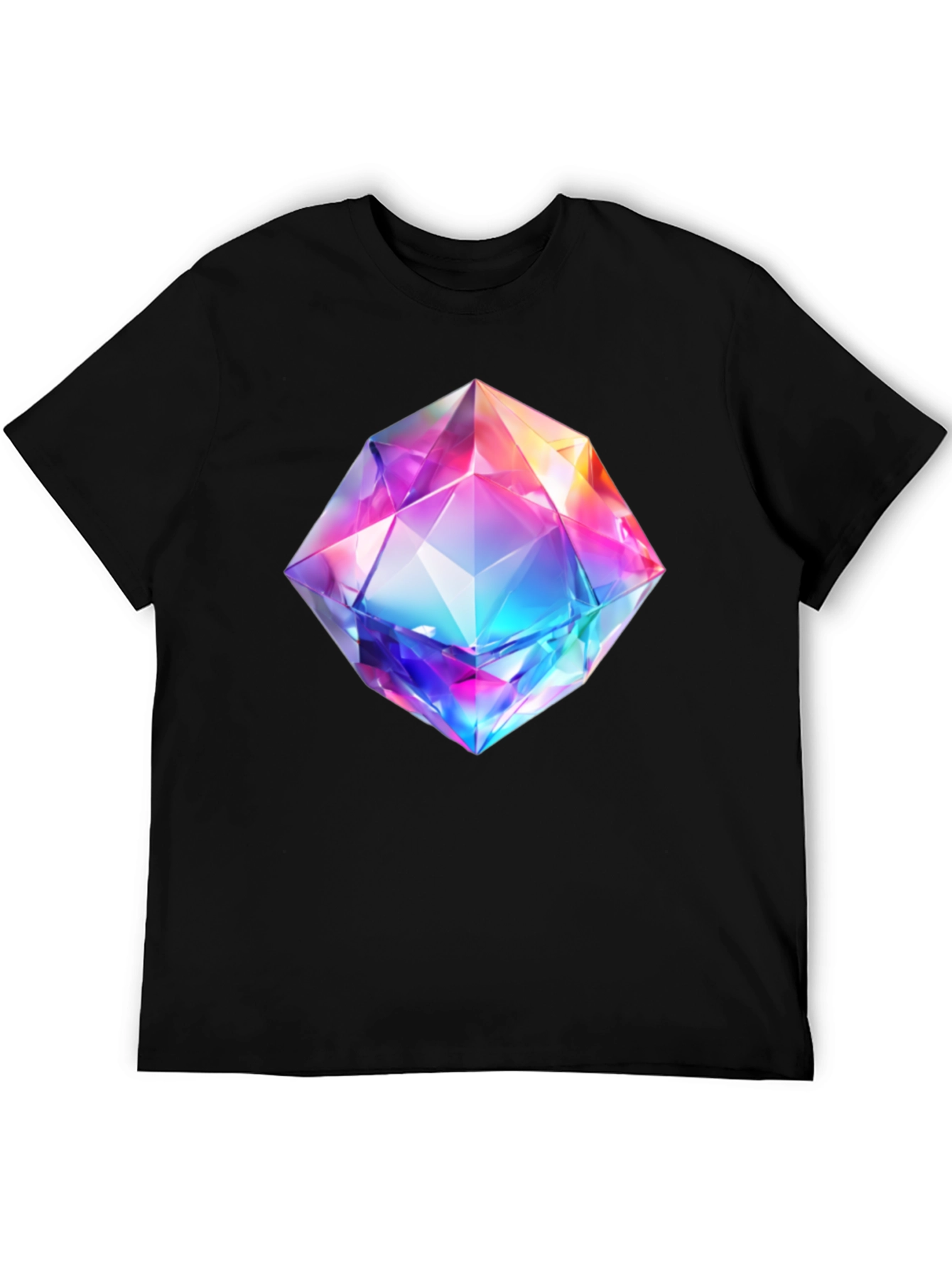 Prismatic Gem Graphic Tee - Modern Style