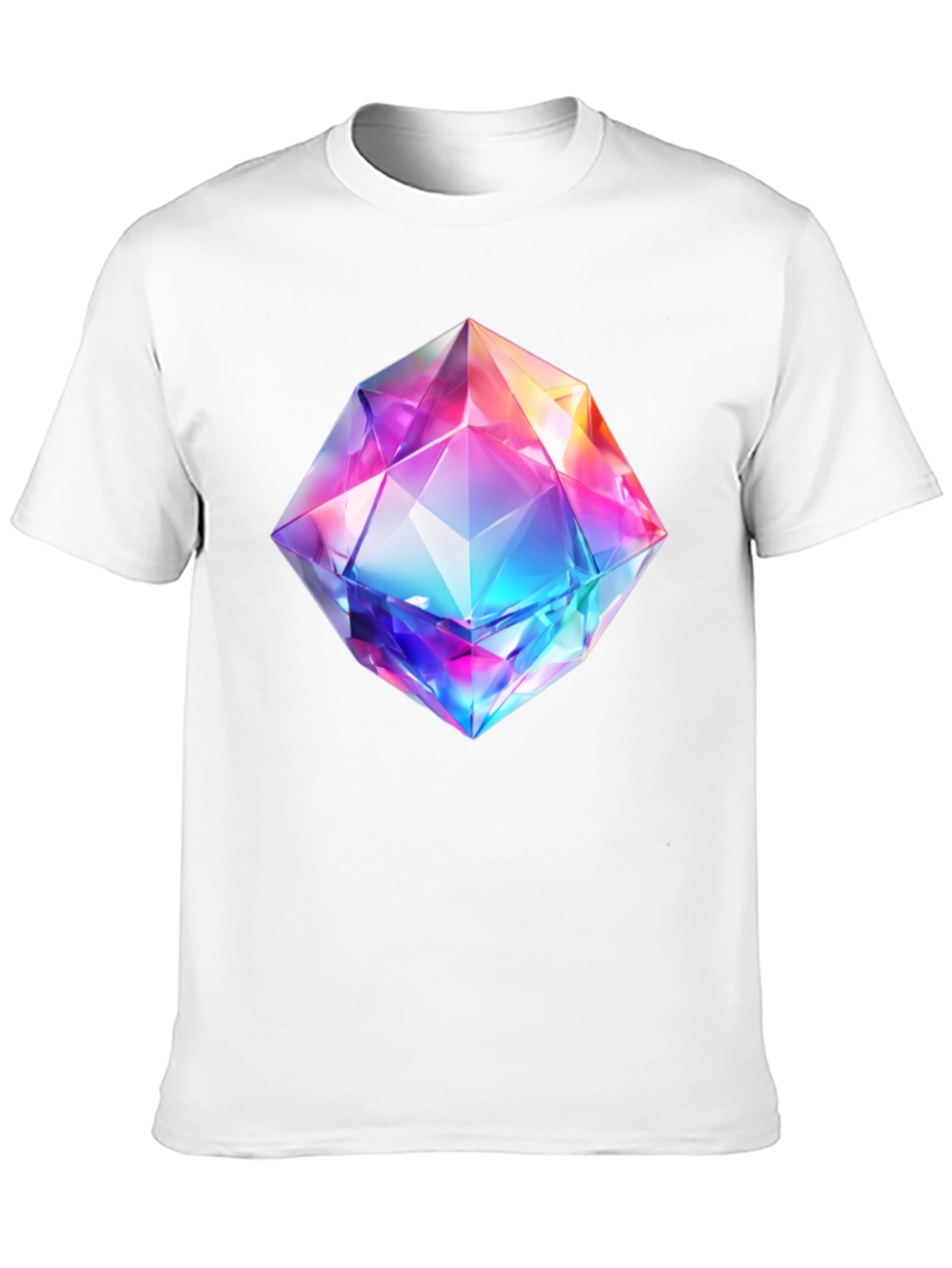 Prismatic Gem Graphic Tee - Modern Style