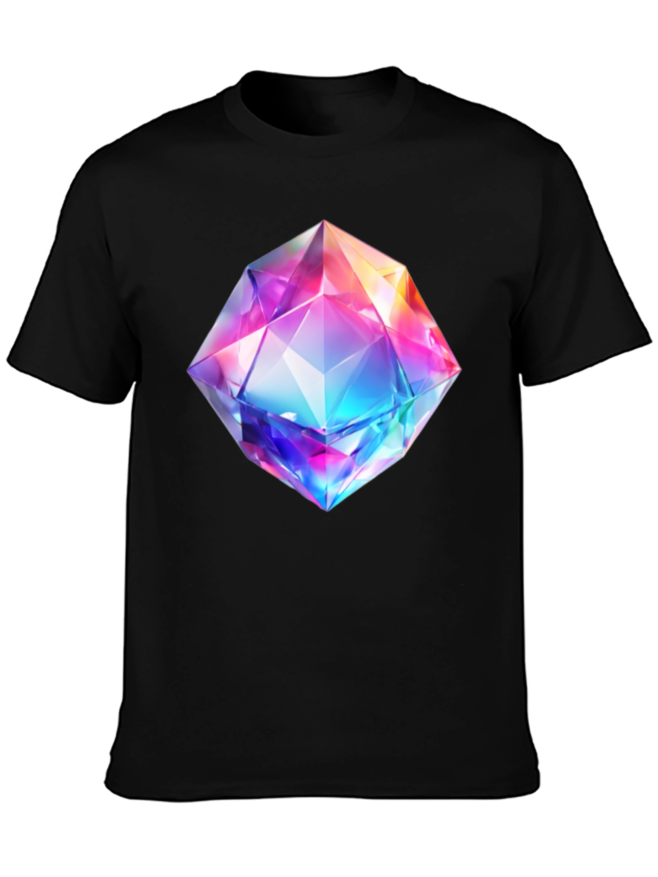 Prismatic Gem Graphic Tee - Modern Style