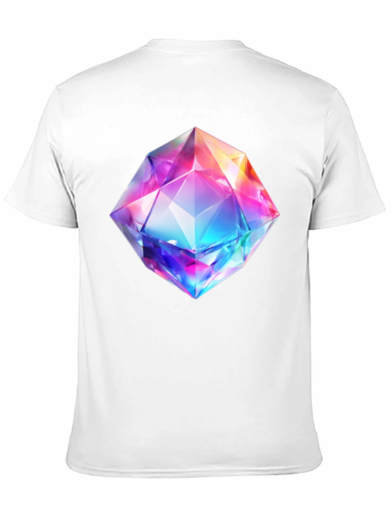 Prismatic Gem Graphic Tee - Modern Style