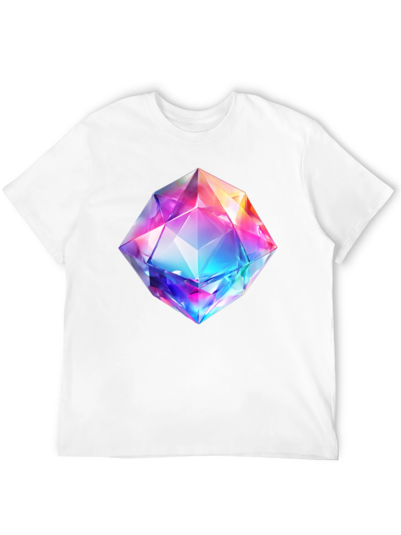 Prismatic Gem Graphic Tee - Modern Style