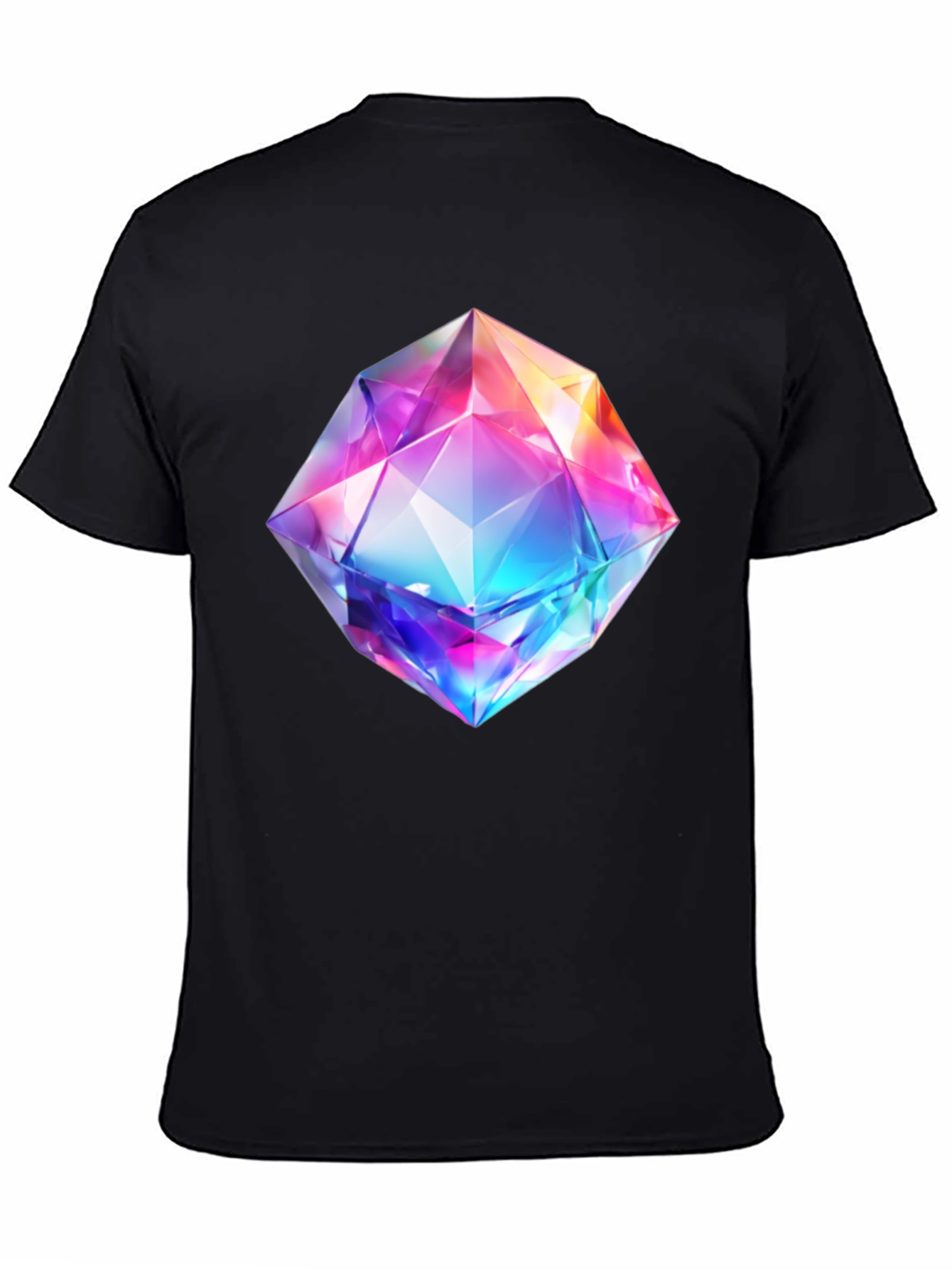 Prismatic Gem Graphic Tee - Modern Style
