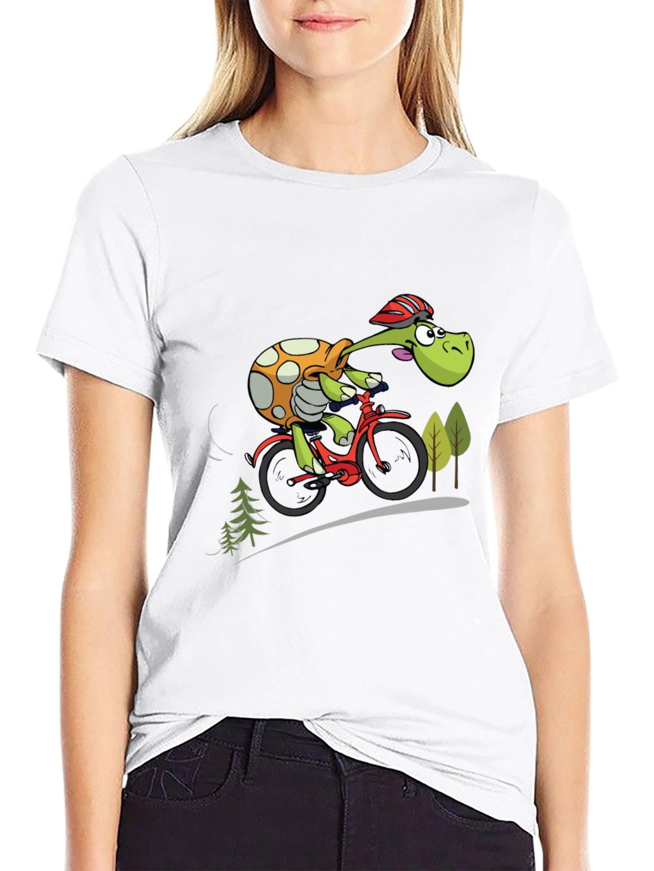 Turtle Cyclist Graphic T-Shirt