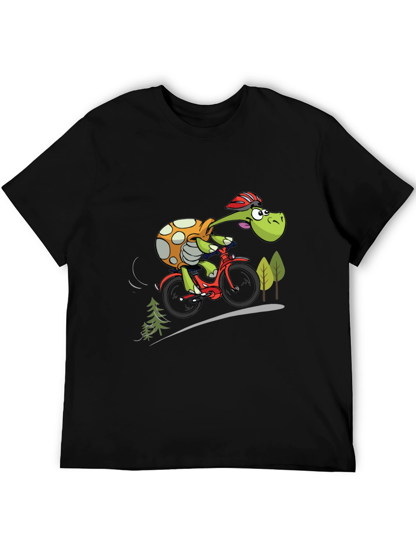 Turtle Cyclist Graphic T-Shirt