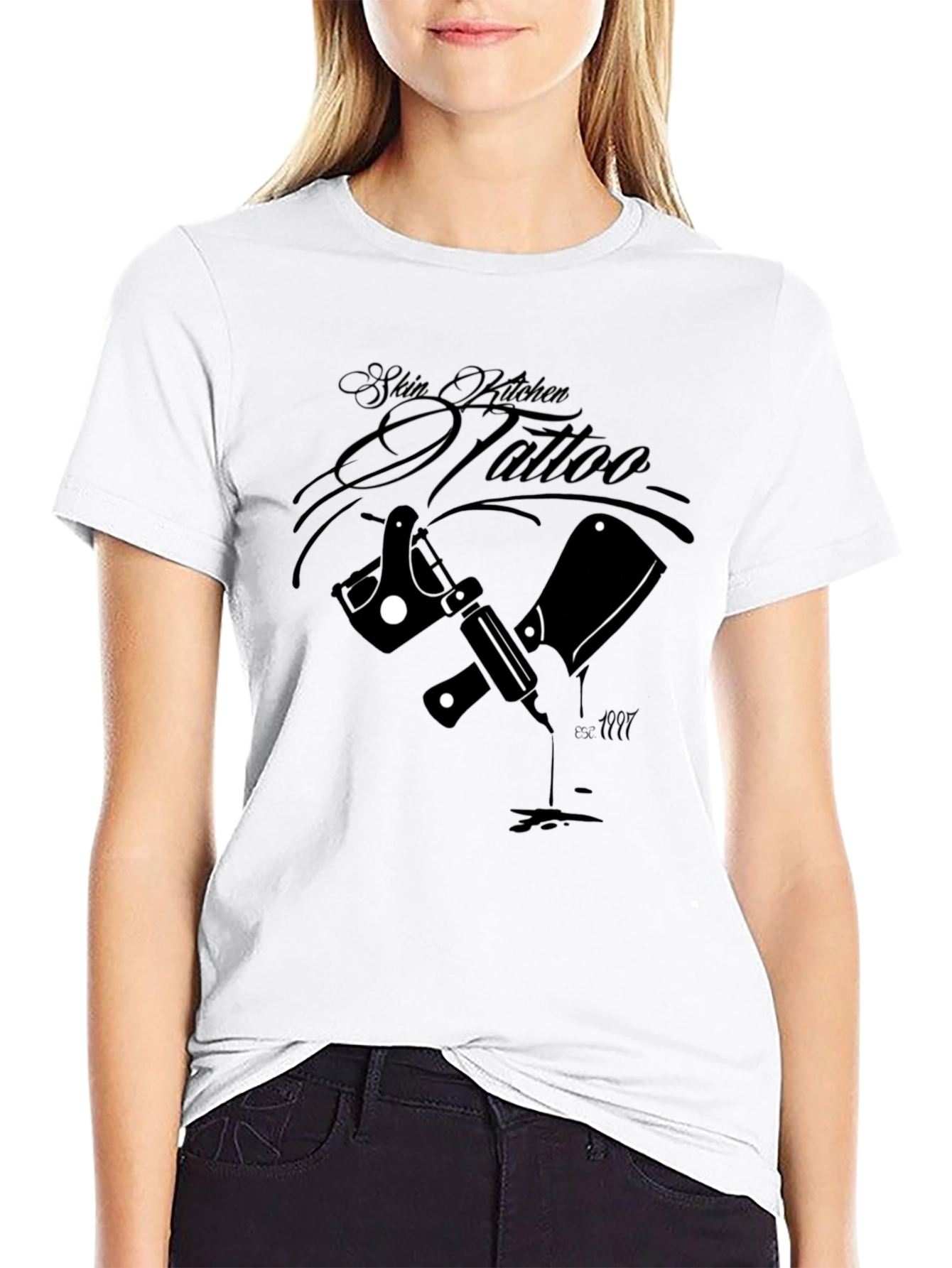 Skin Kitchen Tattoo Graphic T-Shirt - Black
