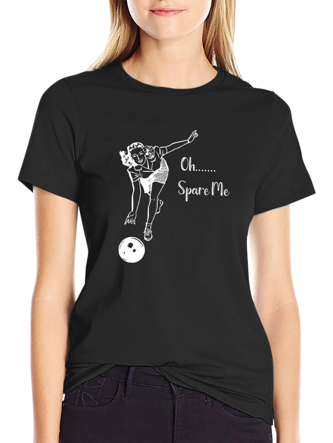 Spare Me T-Shirt - Bowling Pin-Up Graphic Tee