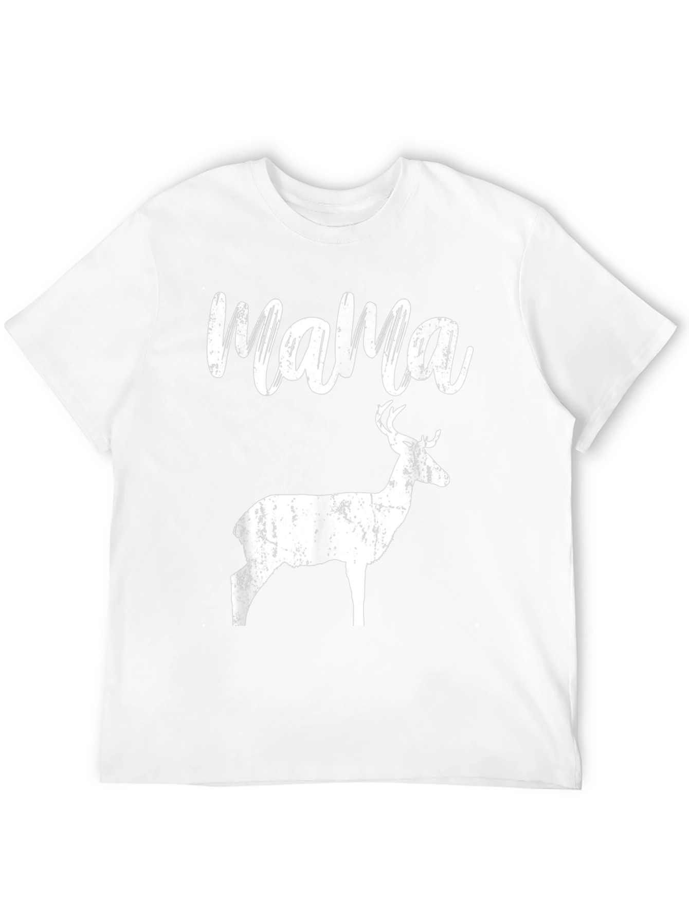 Mama Deer Graphic Tee - Black Cotton T-Shirt