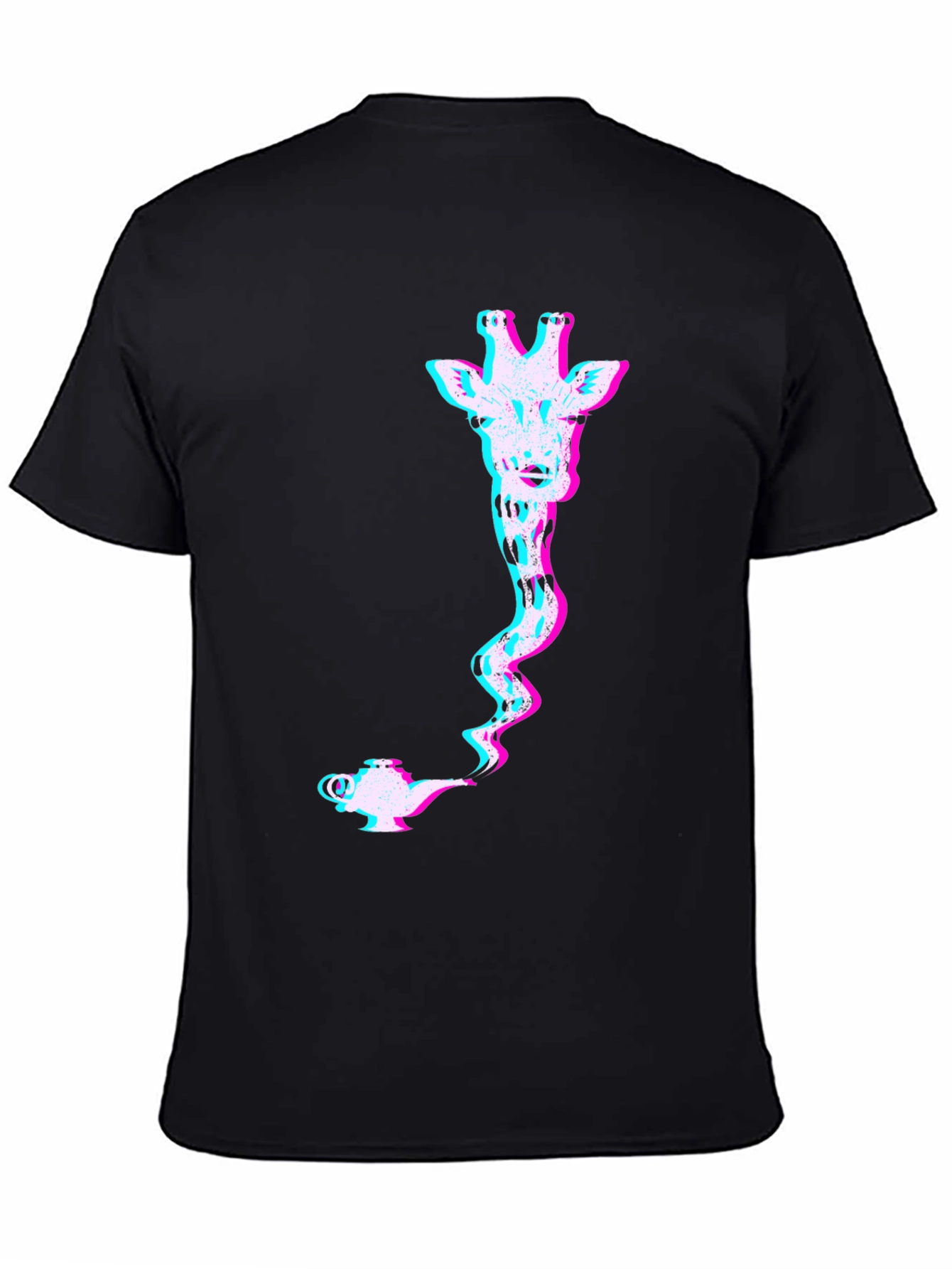 Giraffe Genie Glitch Graphic Tee