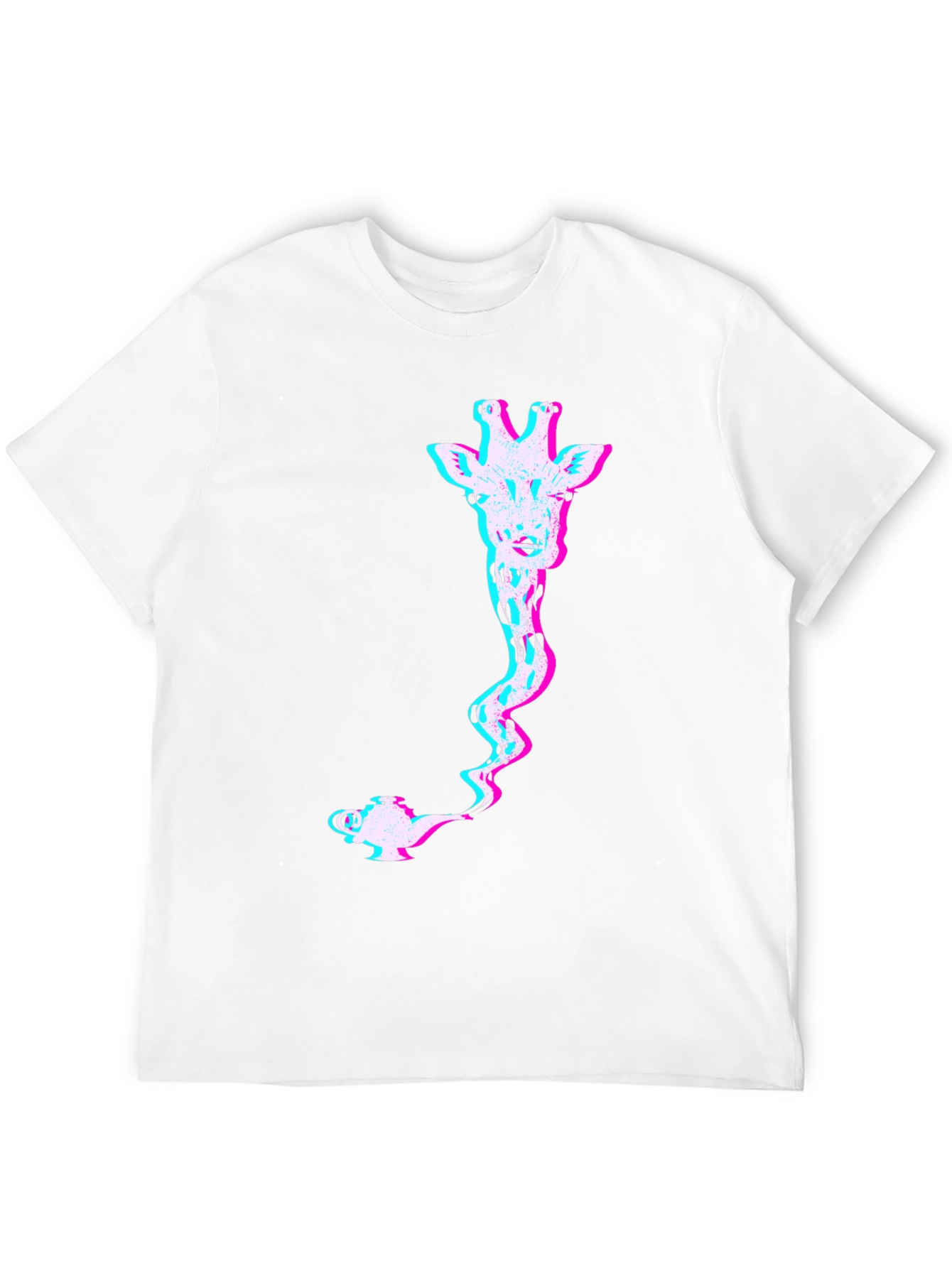 Giraffe Genie Glitch Graphic Tee