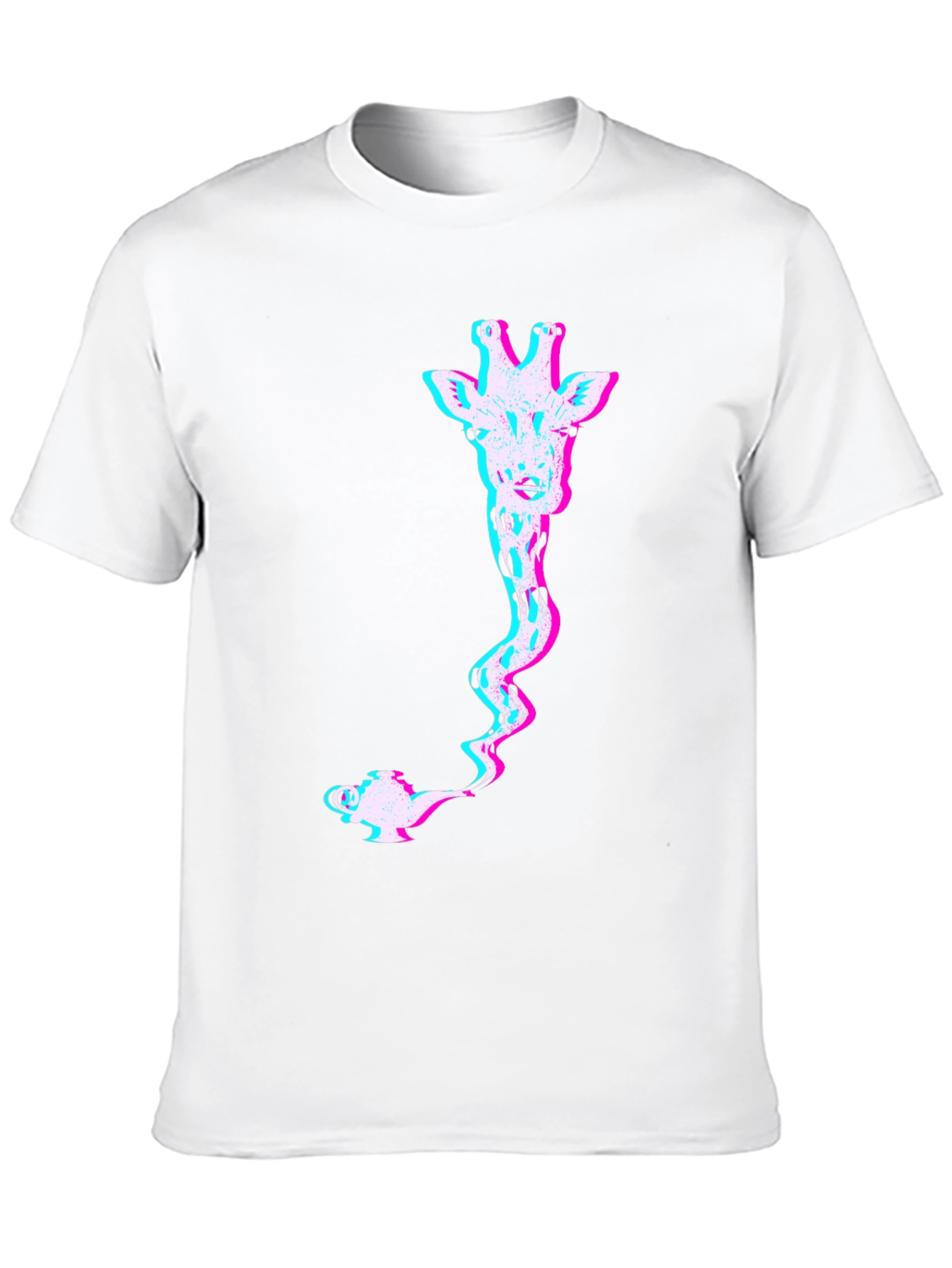 Giraffe Genie Glitch Graphic Tee