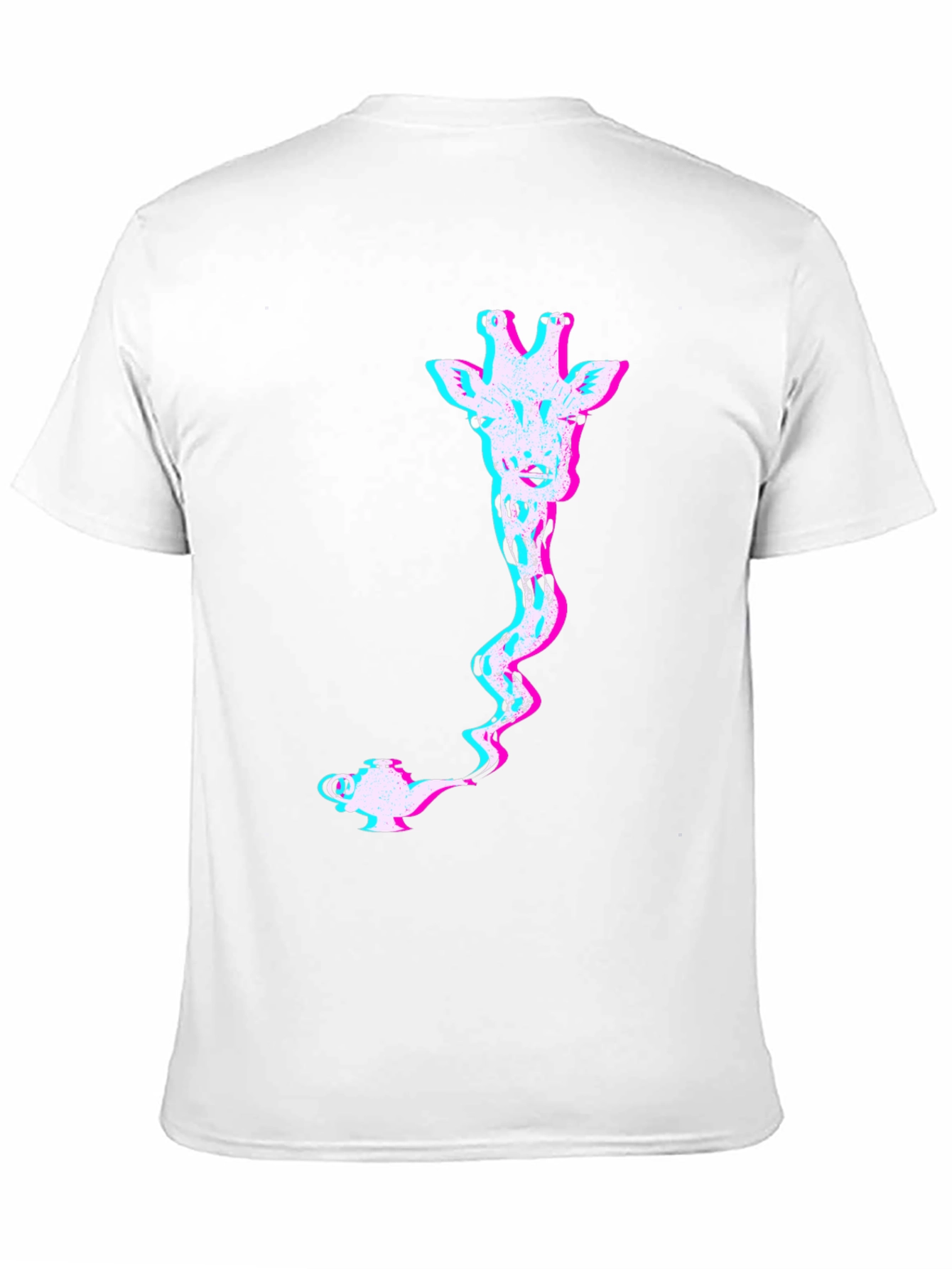 Giraffe Genie Glitch Graphic Tee