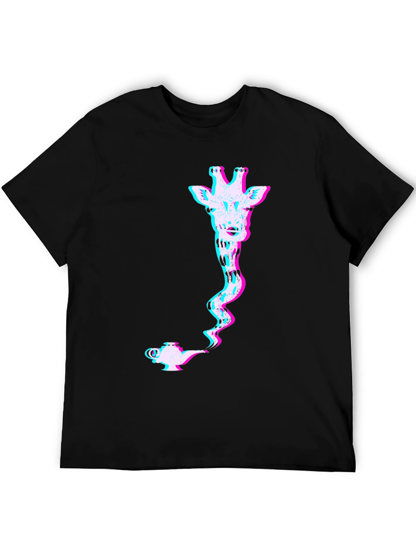 Giraffe Genie Glitch Graphic Tee